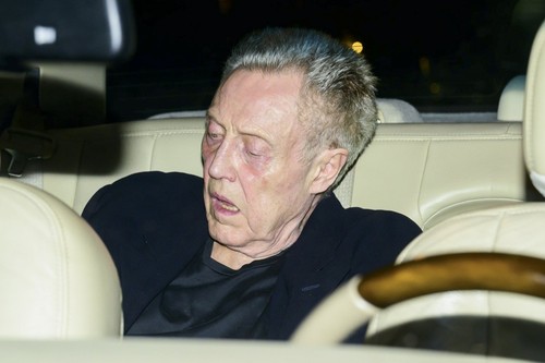 Christopher Walken arrives at Robert De Niro's 80th birthday in New York City