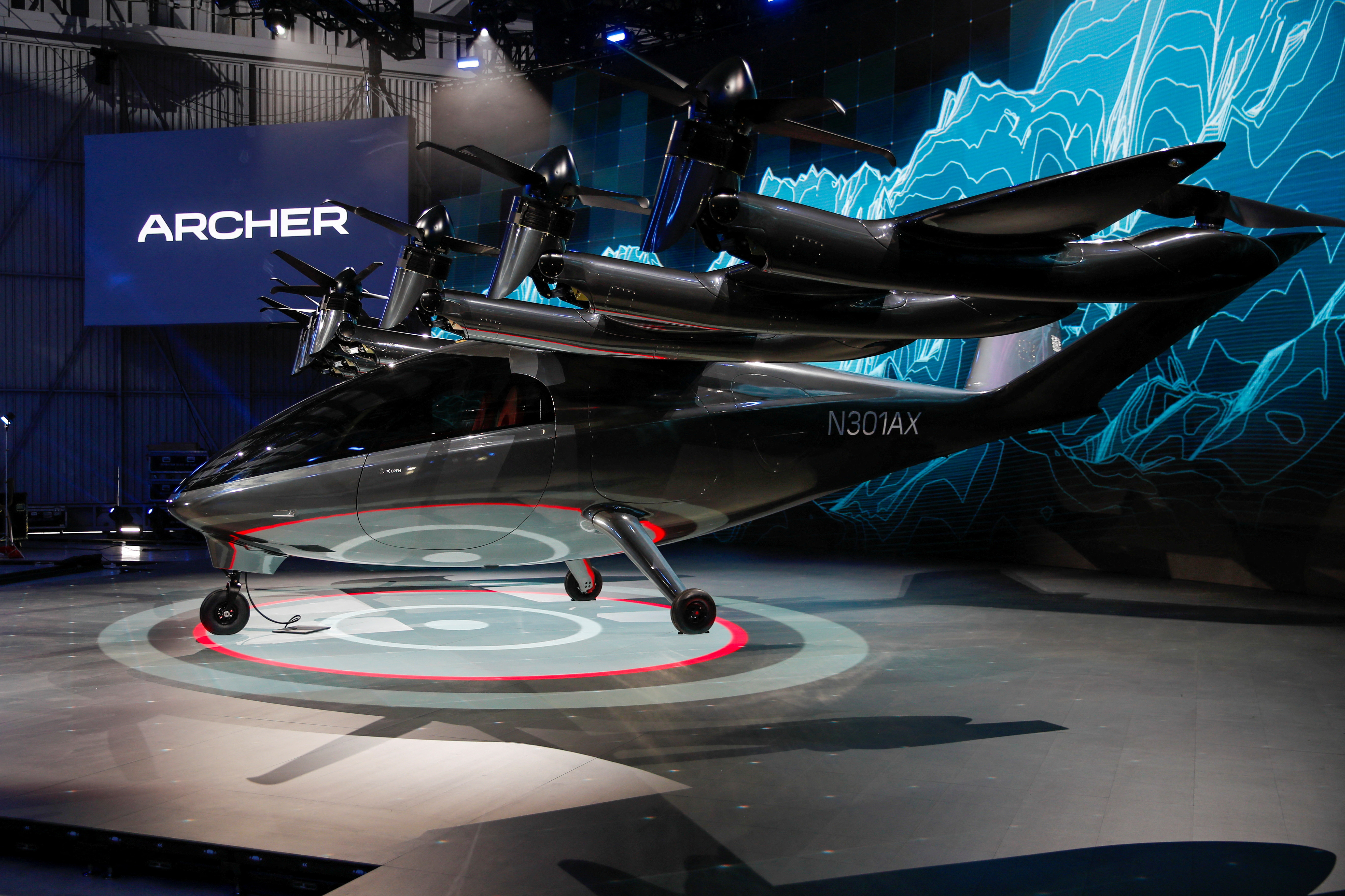 FILE PHOTO: Flying taxi company Archer Aviation unveils all-electric aircraft in Los Angeles