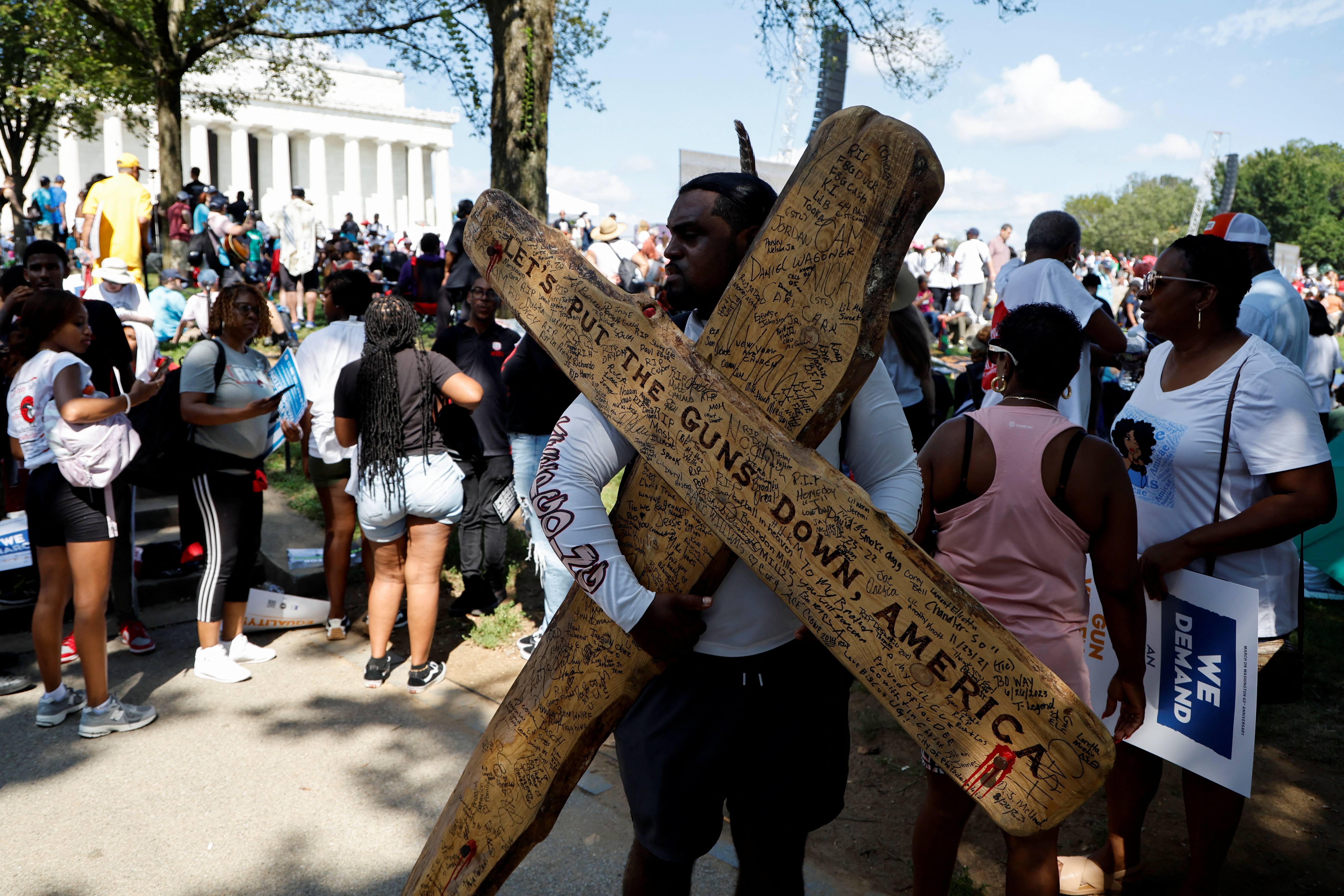 60th anniversary of the March On Washington and Martin Luther King Jr's historic "I Have a Dream" speech at the Lincoln Memorial in Washington D.C