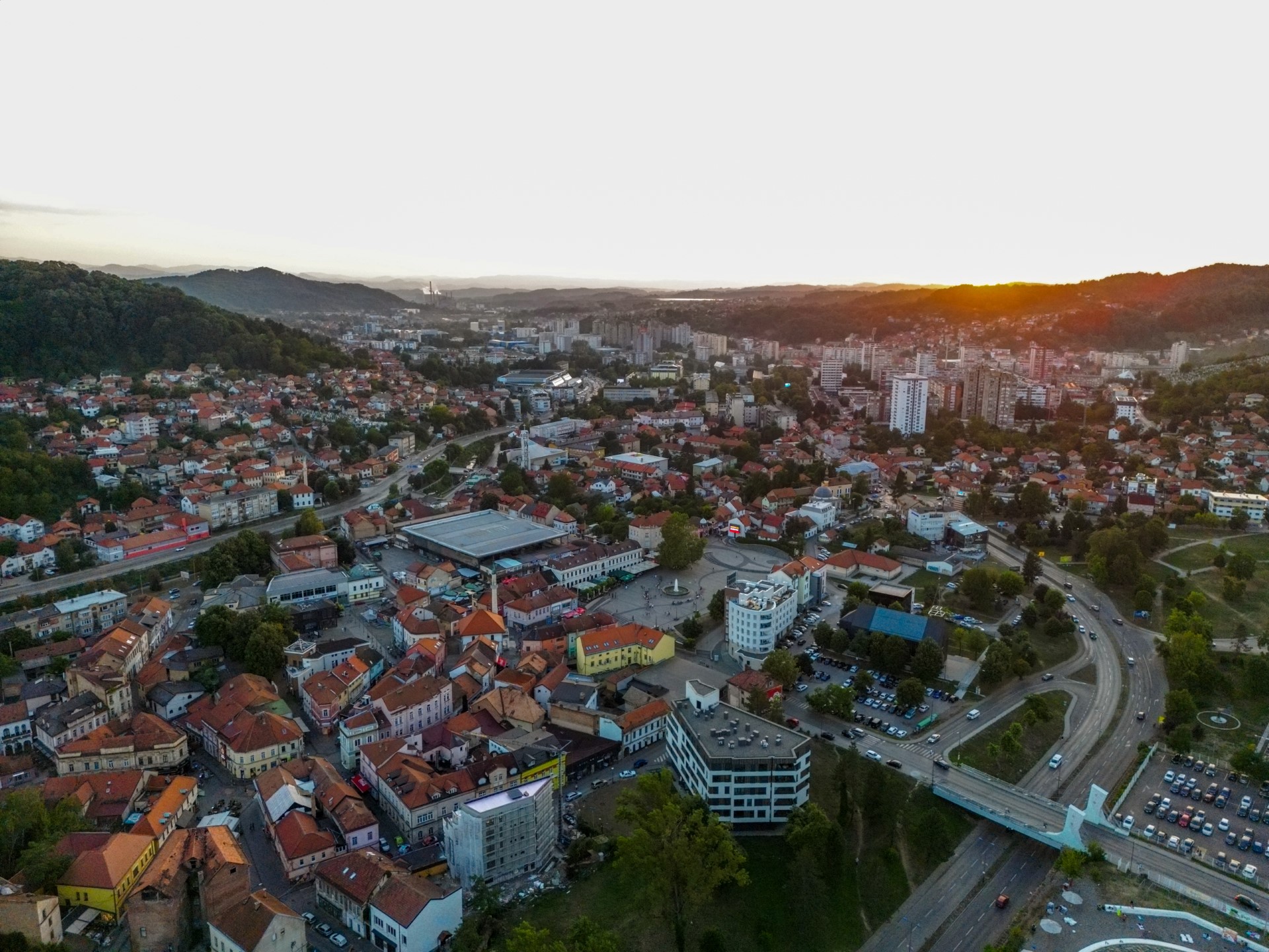 Tuzla, Grad Tuzla, Dron Tuzla, ilustracija Tuzle,