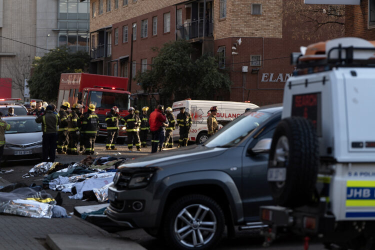 Aftermath of fire accident in Johannesburg