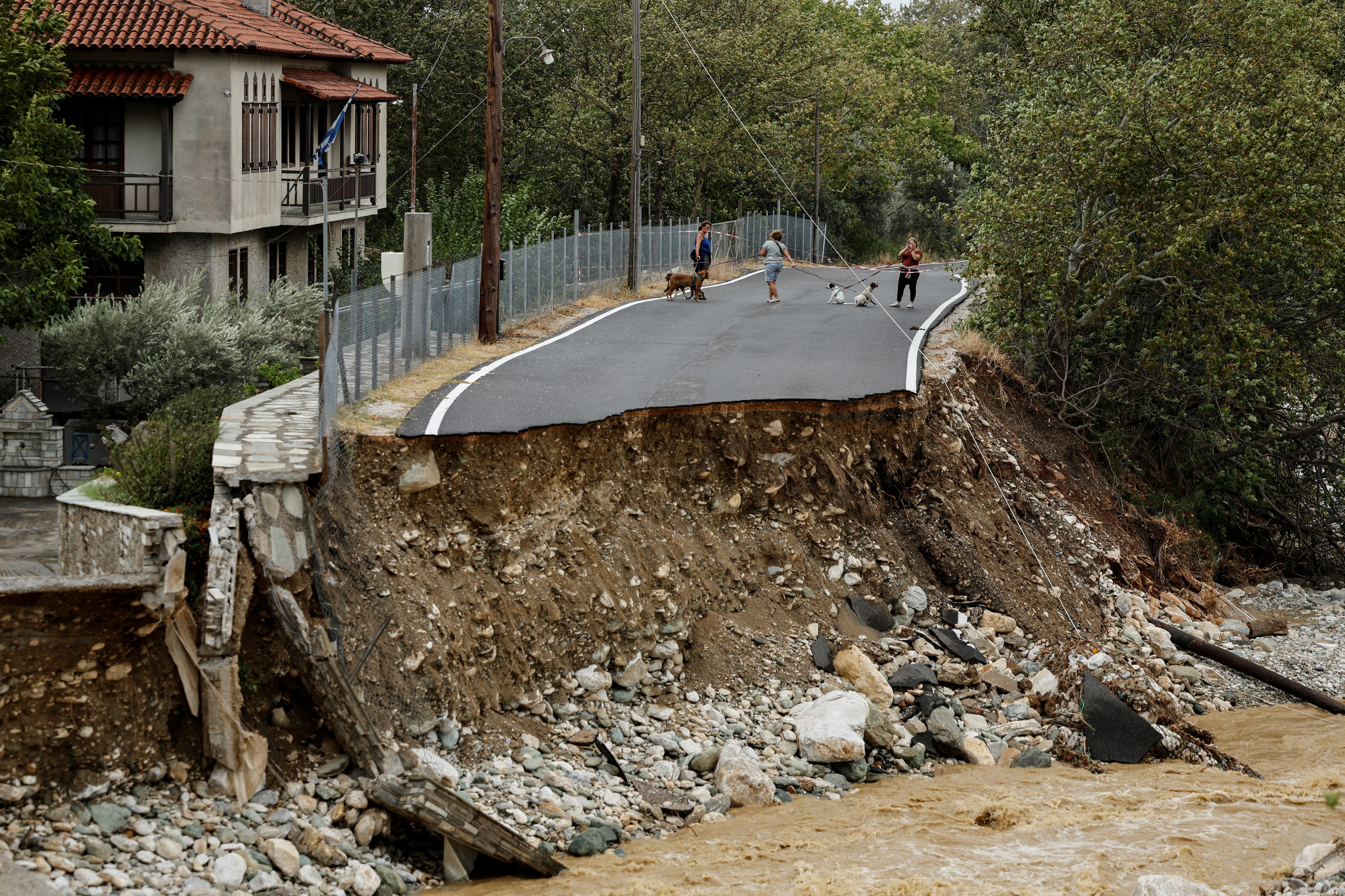 Torrential rains destroyed the infrastructure and caused flooding in Kala Nera