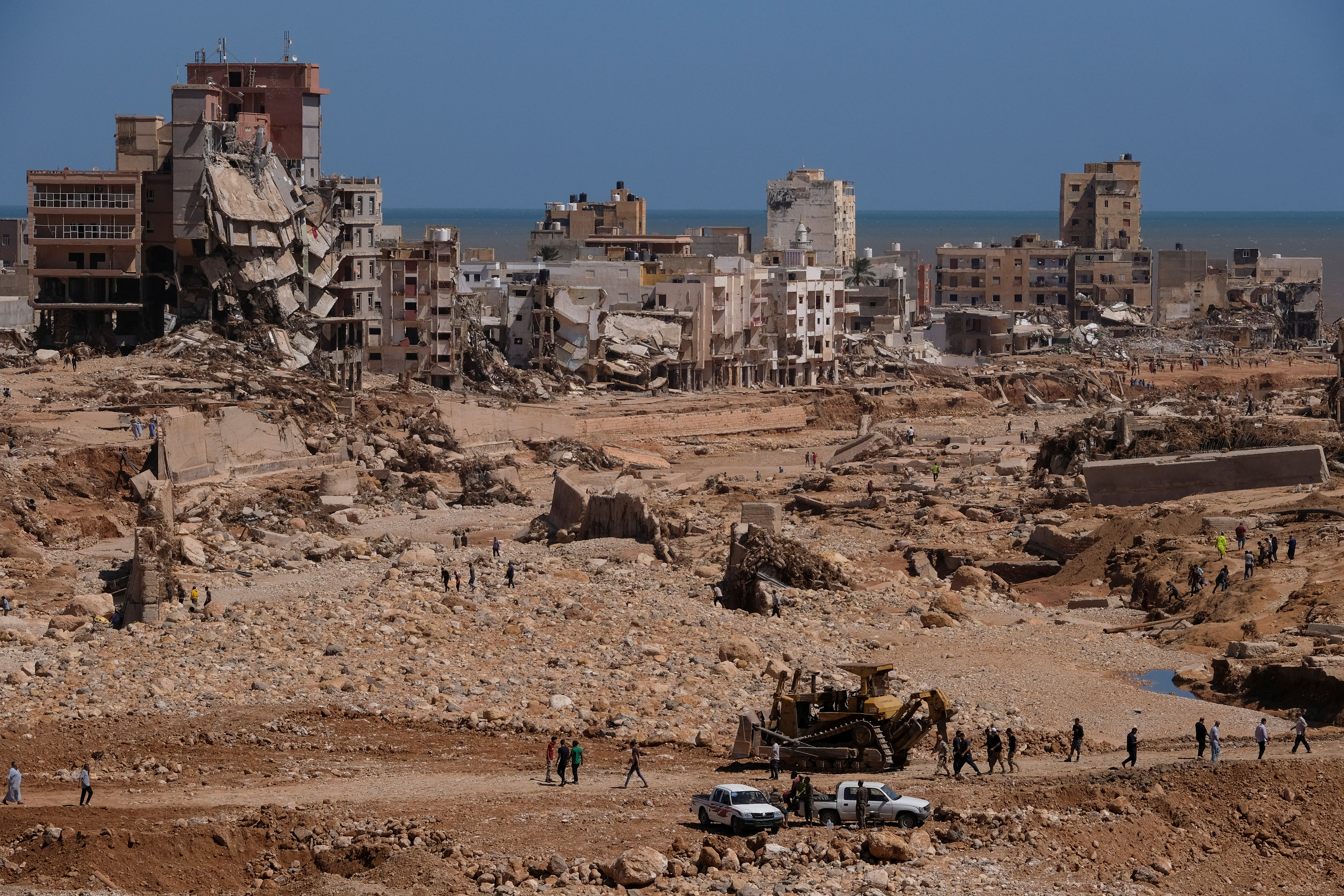 Aftermath of the floods in Derna