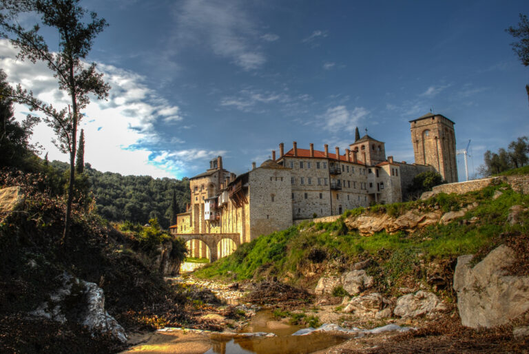 Holy,Monastery,Hilandar,Landscape,Hdr,,Mount,Athos