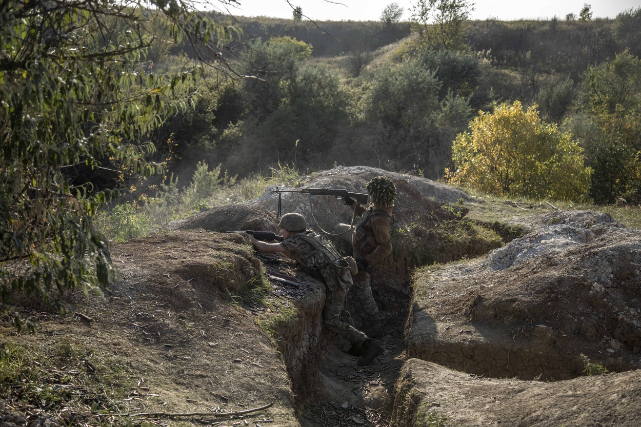 Training session of Ukrainian soldiers in Donbas