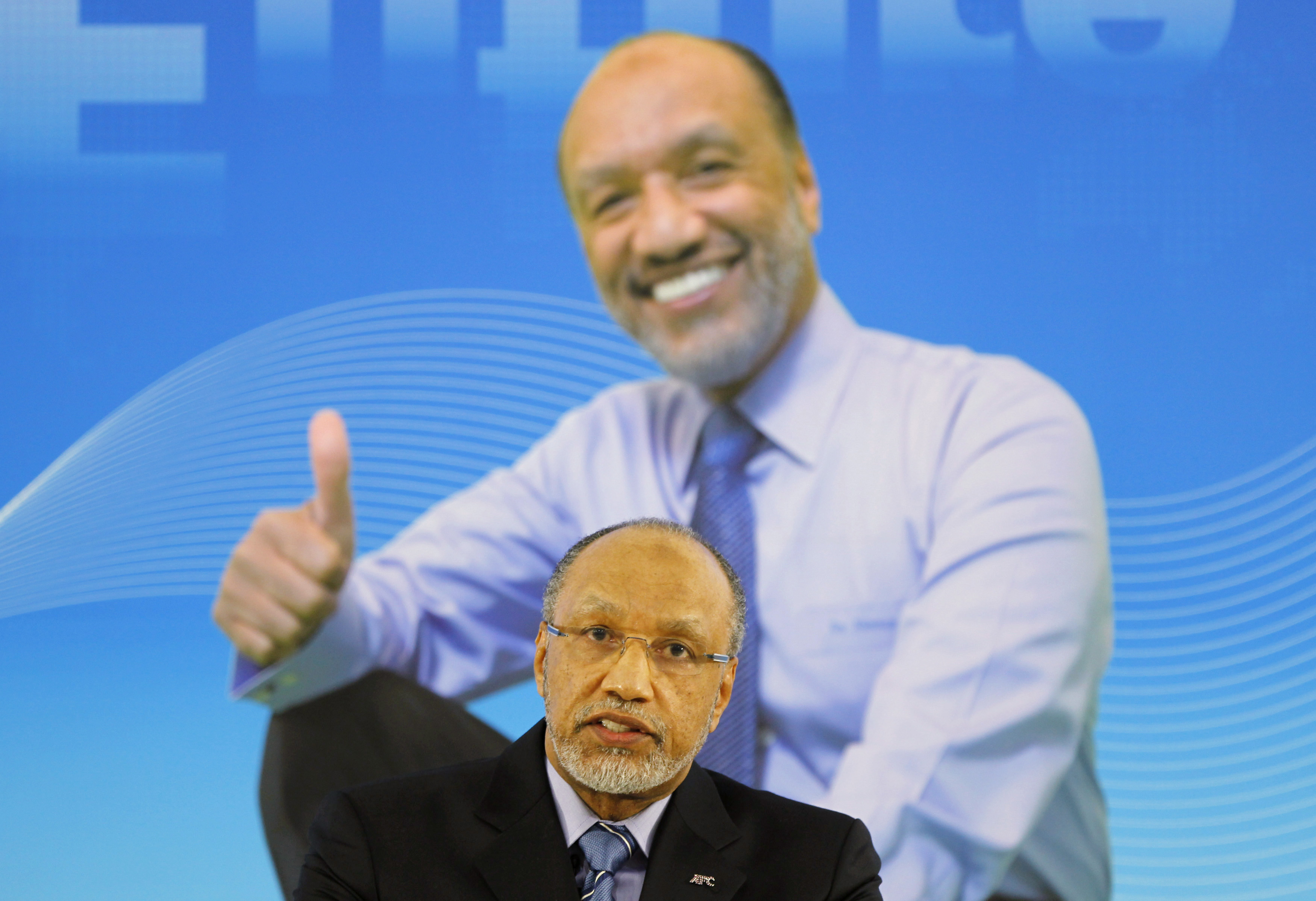 AFC President Mohamed Bin Hammam speaks during a news conference at the AFC House in Kuala Lumpur