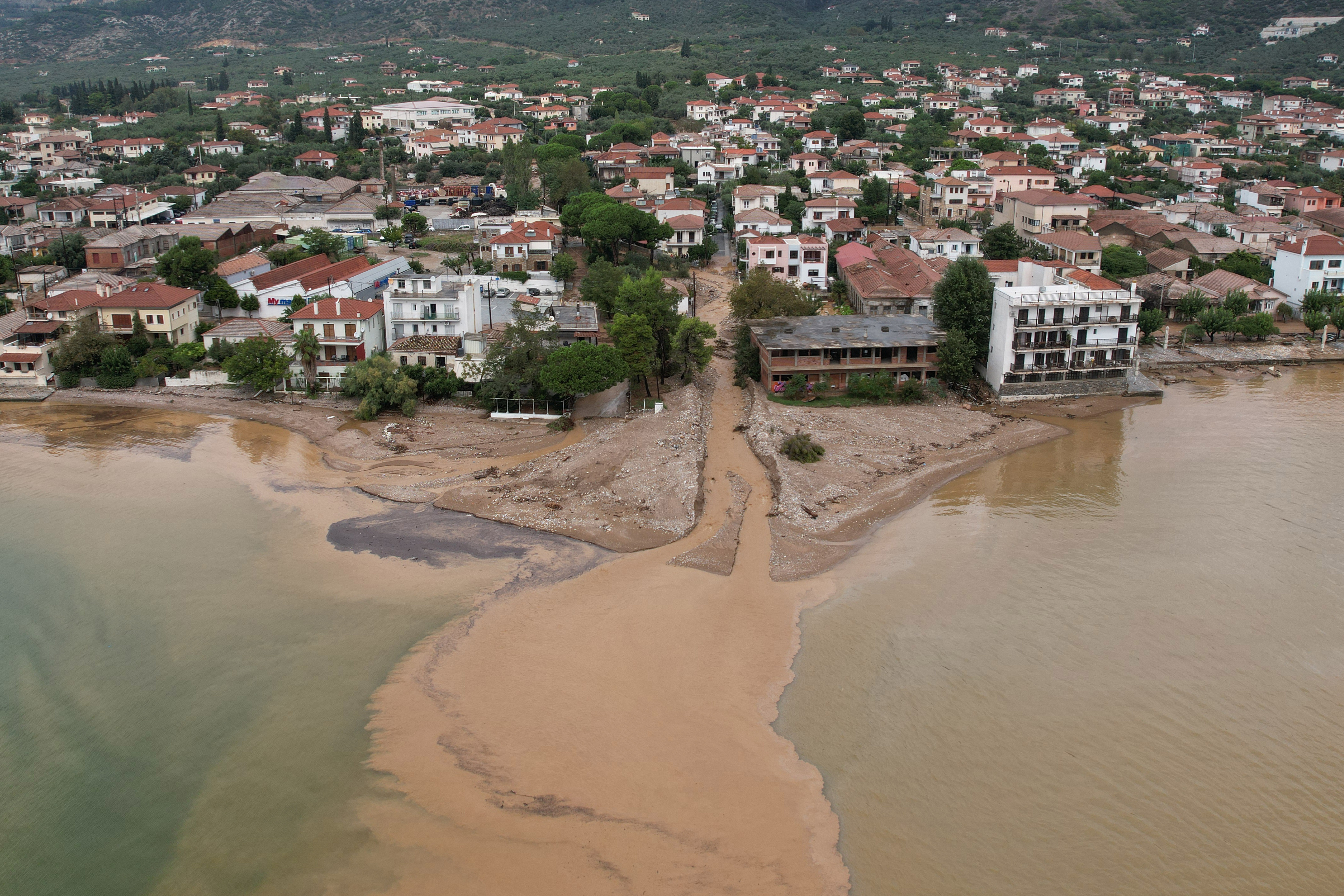 Storm Elias hits the village of Agria near Volos