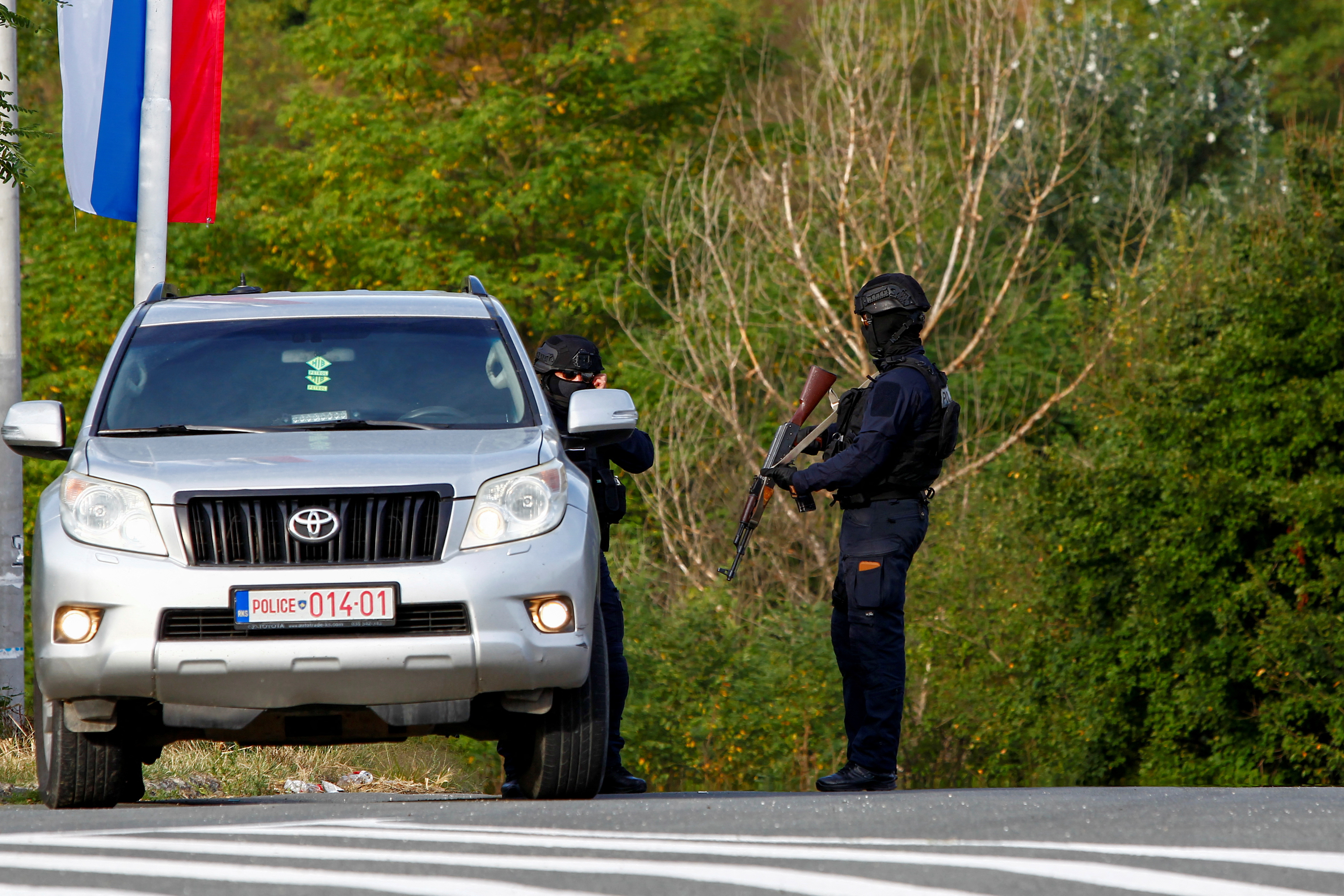 Aftermath of shooting incident in Kosovo