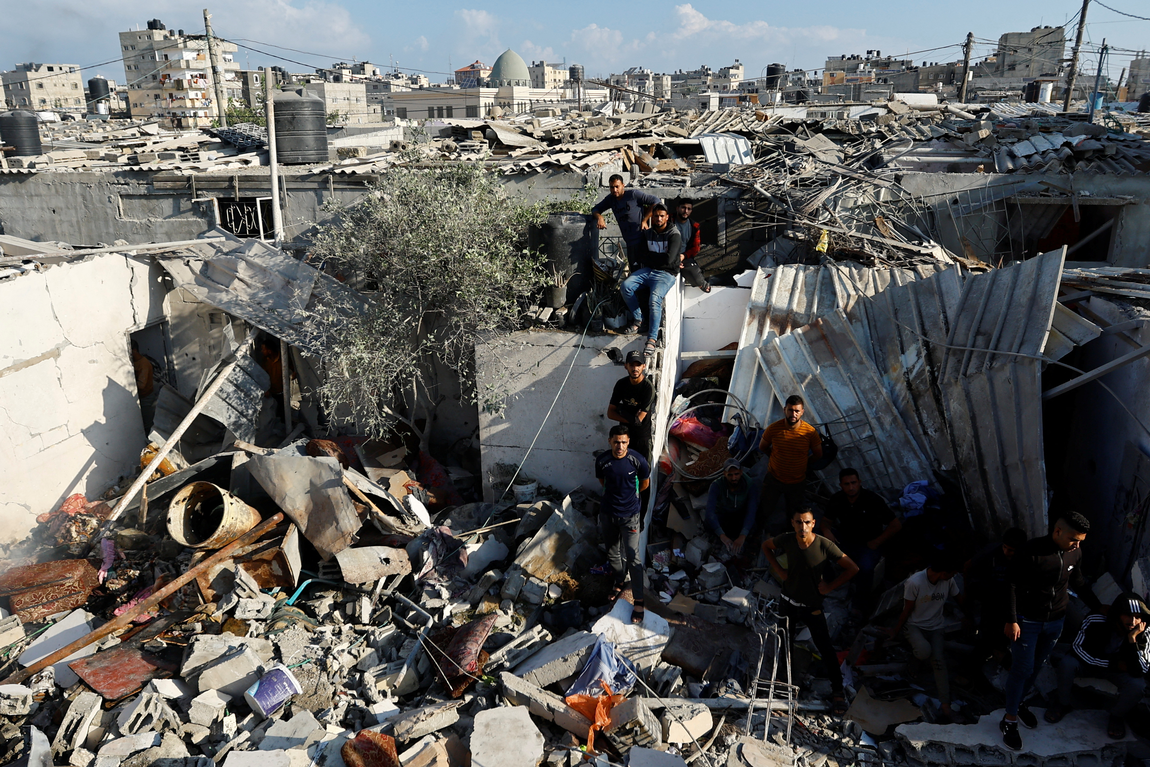 Aftermath of an Israelie strike in Khan Younis