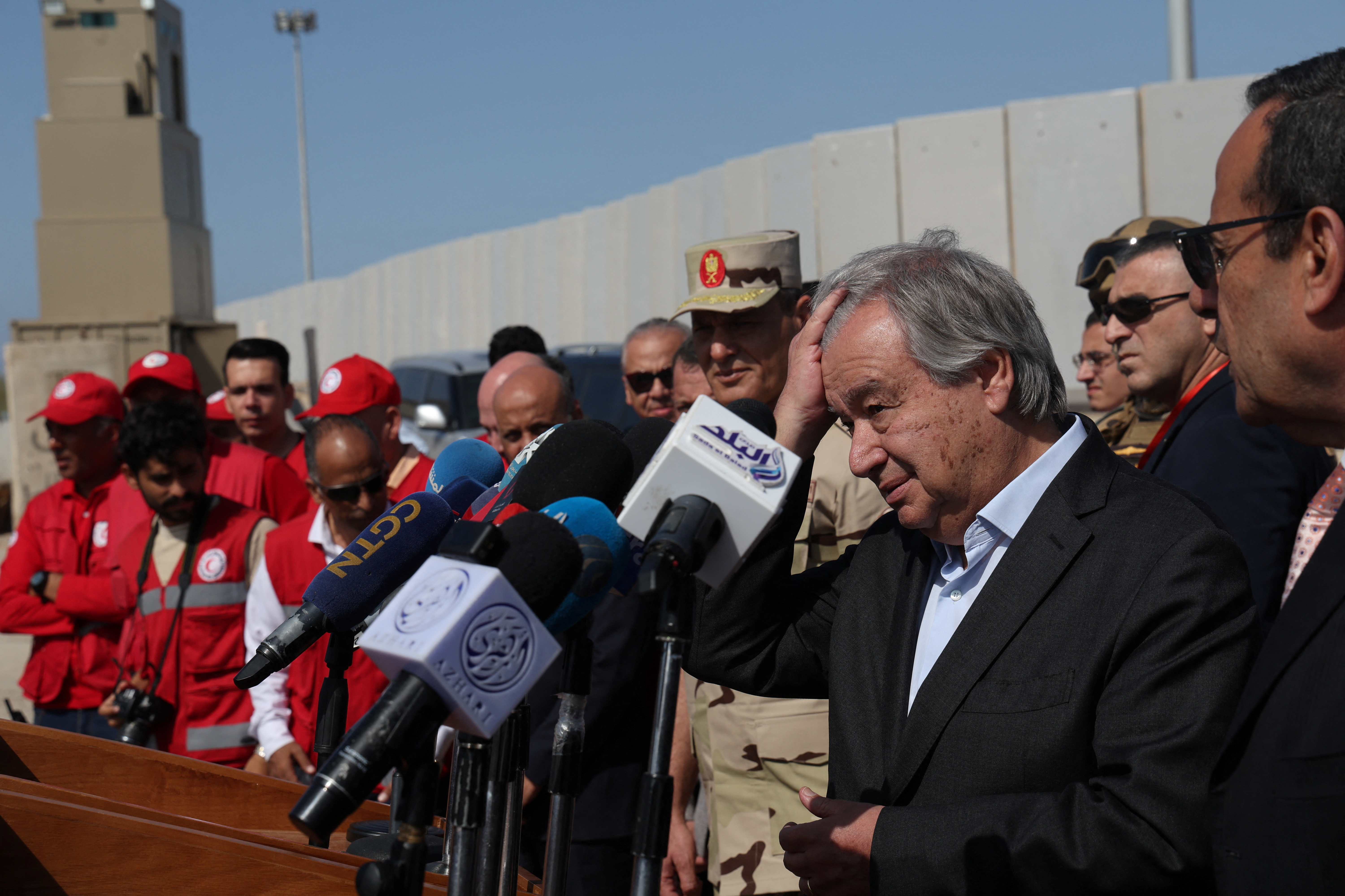 UN-organised media tour to the Rafah border crossing