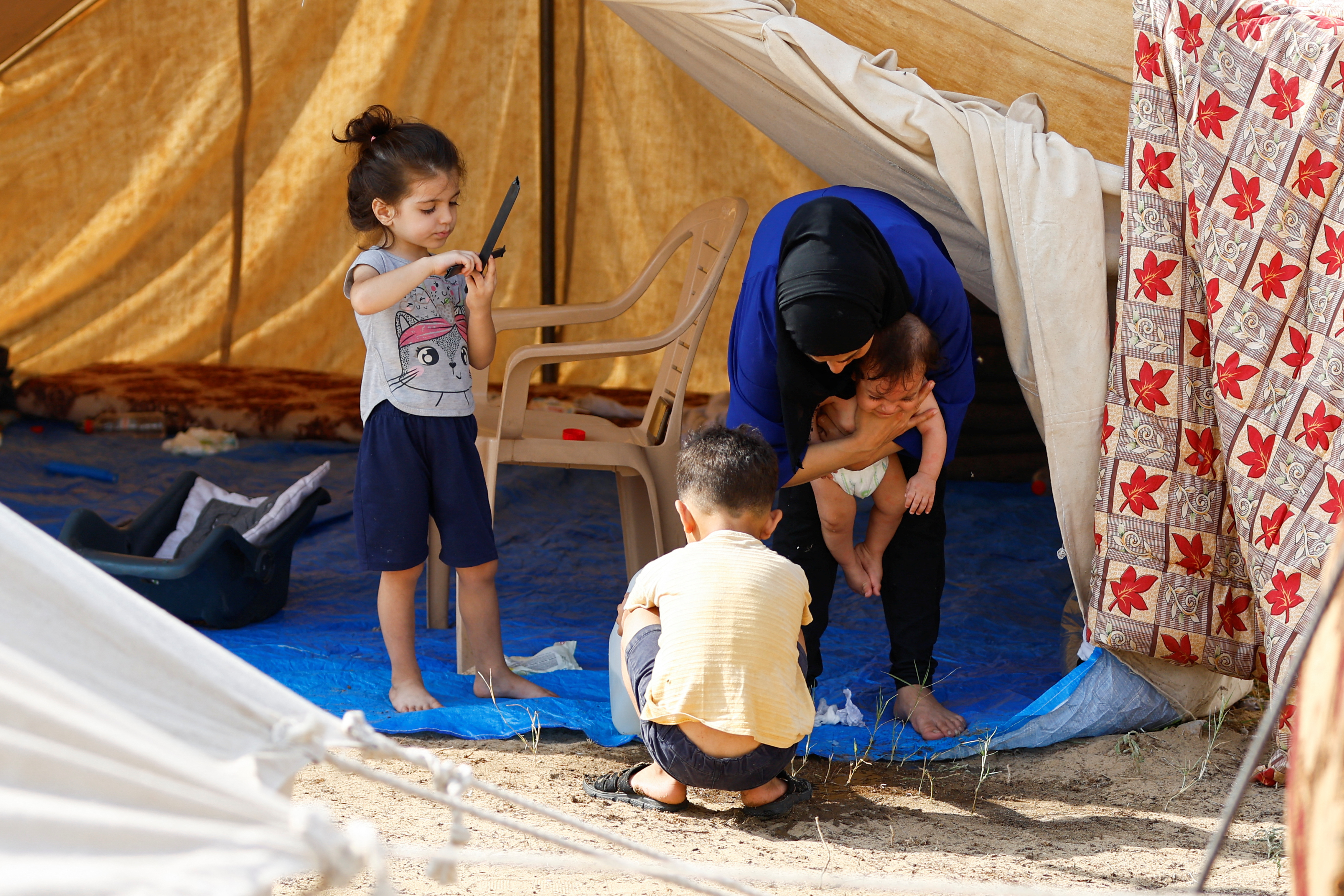 Aftermath of an Israeli strike in Khan Younis