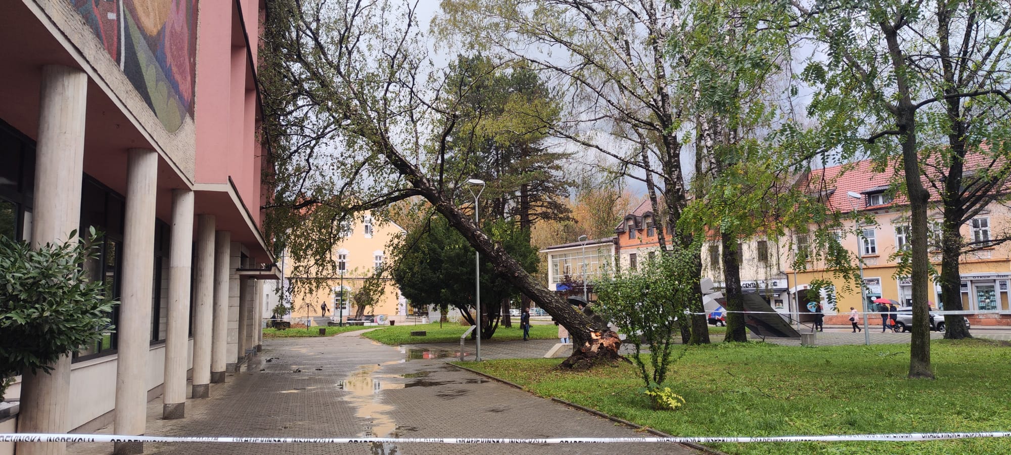 BiH: Snažan vjetar u Bihaću lomio drveće i nosio krovove s objekata