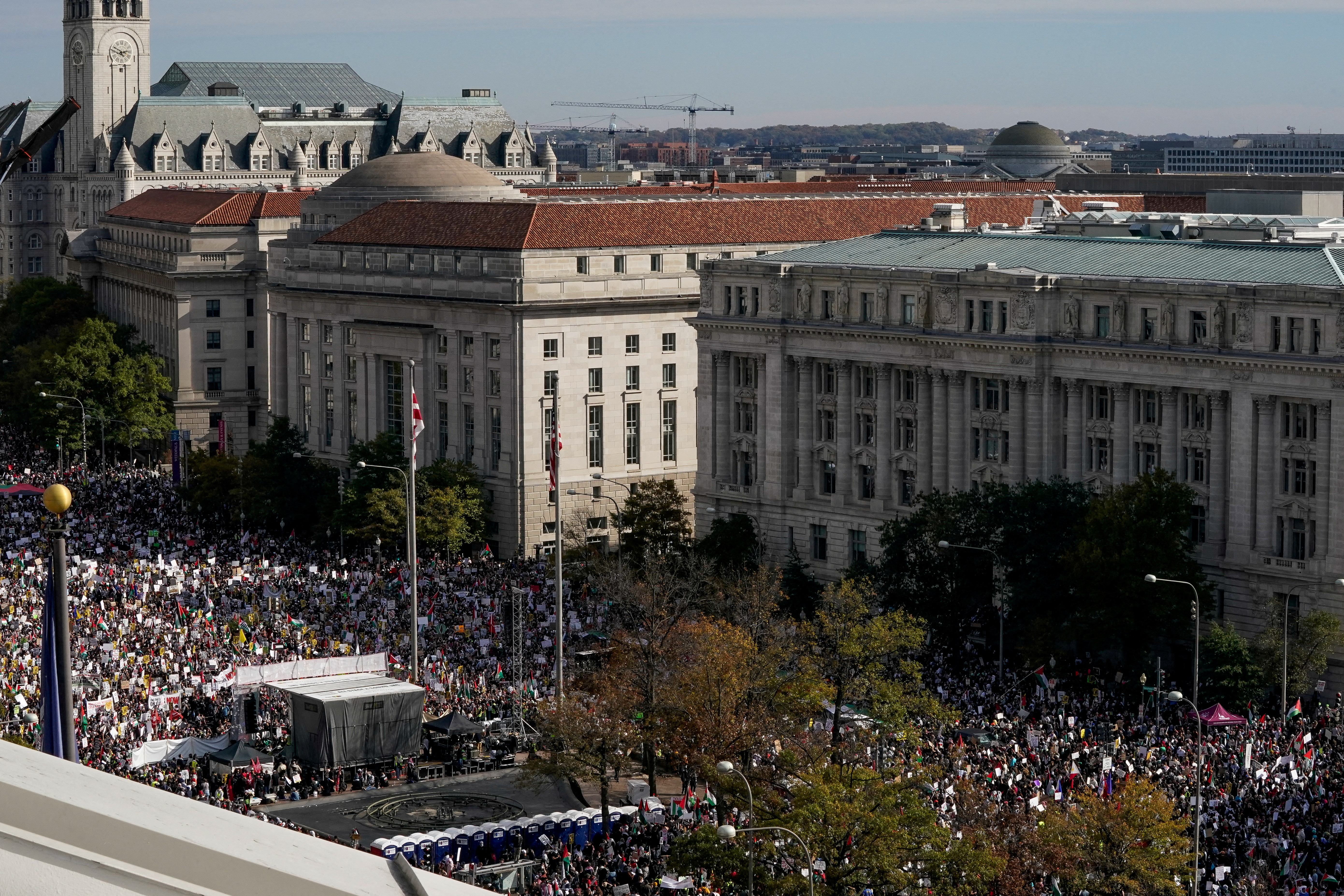 FILE PHOTO: Demonstrators protest in support of Palestinians amid the ongoing conflict between Israel and Hamas, in Washington