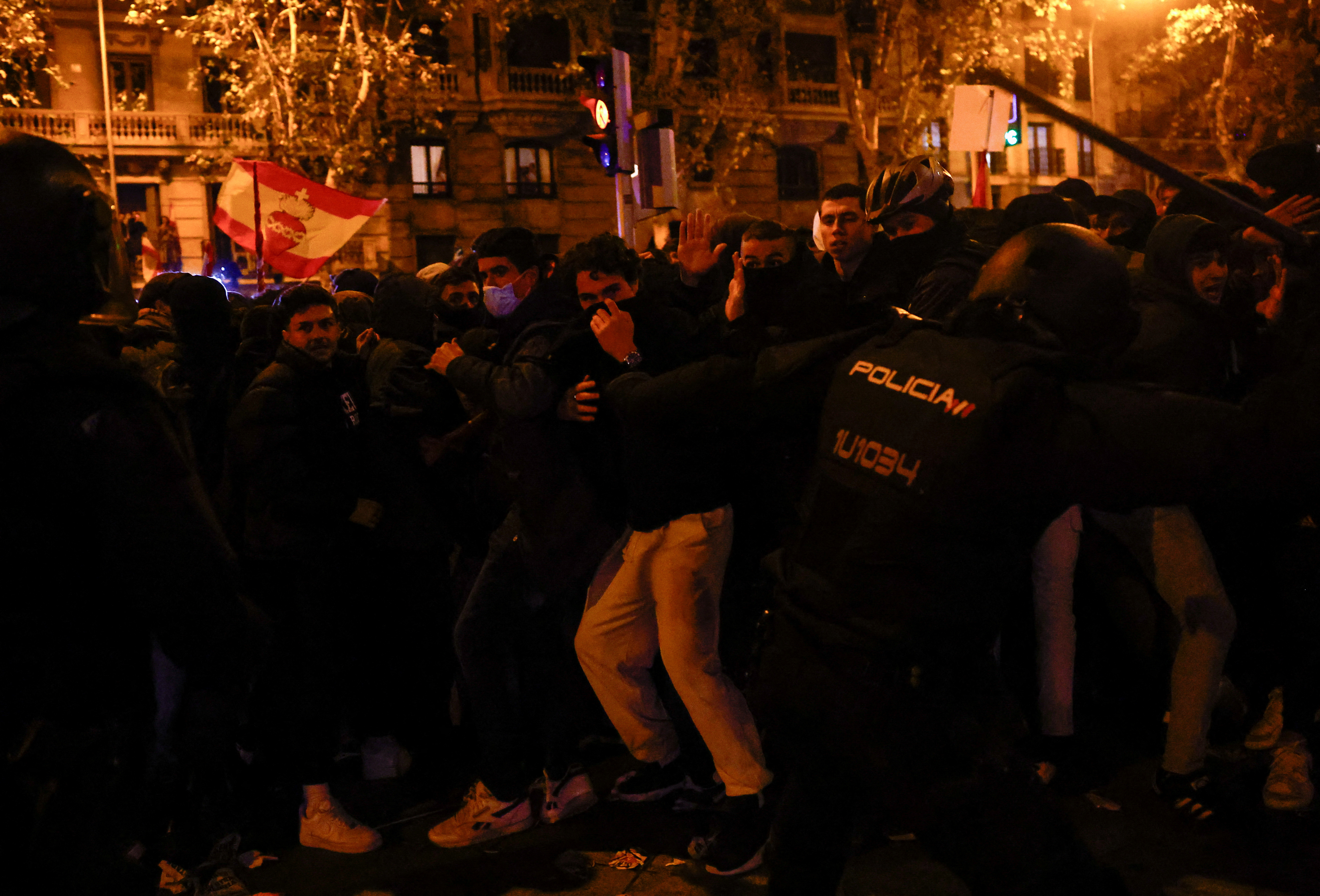 Protest against negotiations for amnesty of Catalan separatist leaders, in Madrid