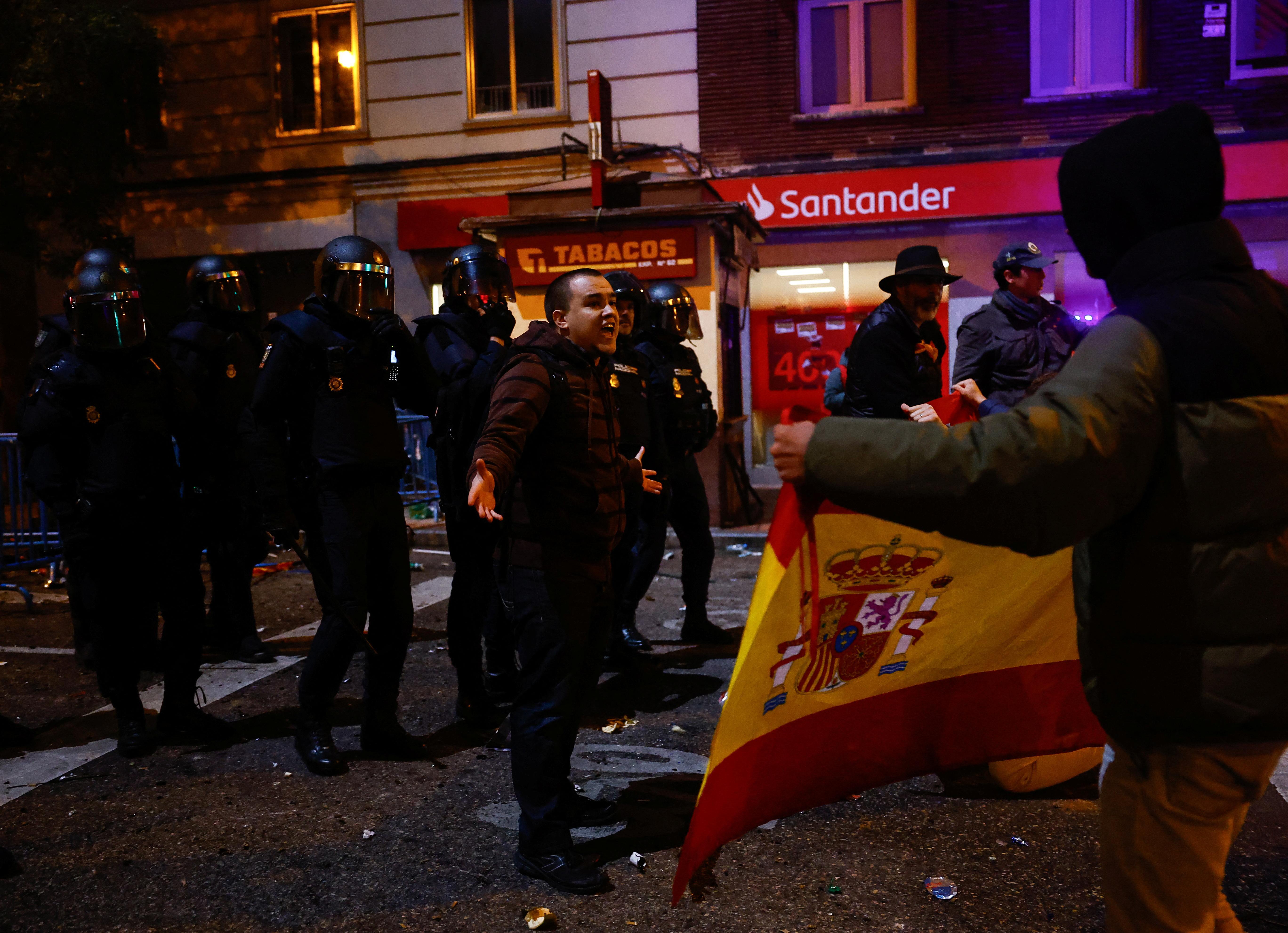 Protest against negotiations for amnesty of Catalan separatist leaders, in Madrid