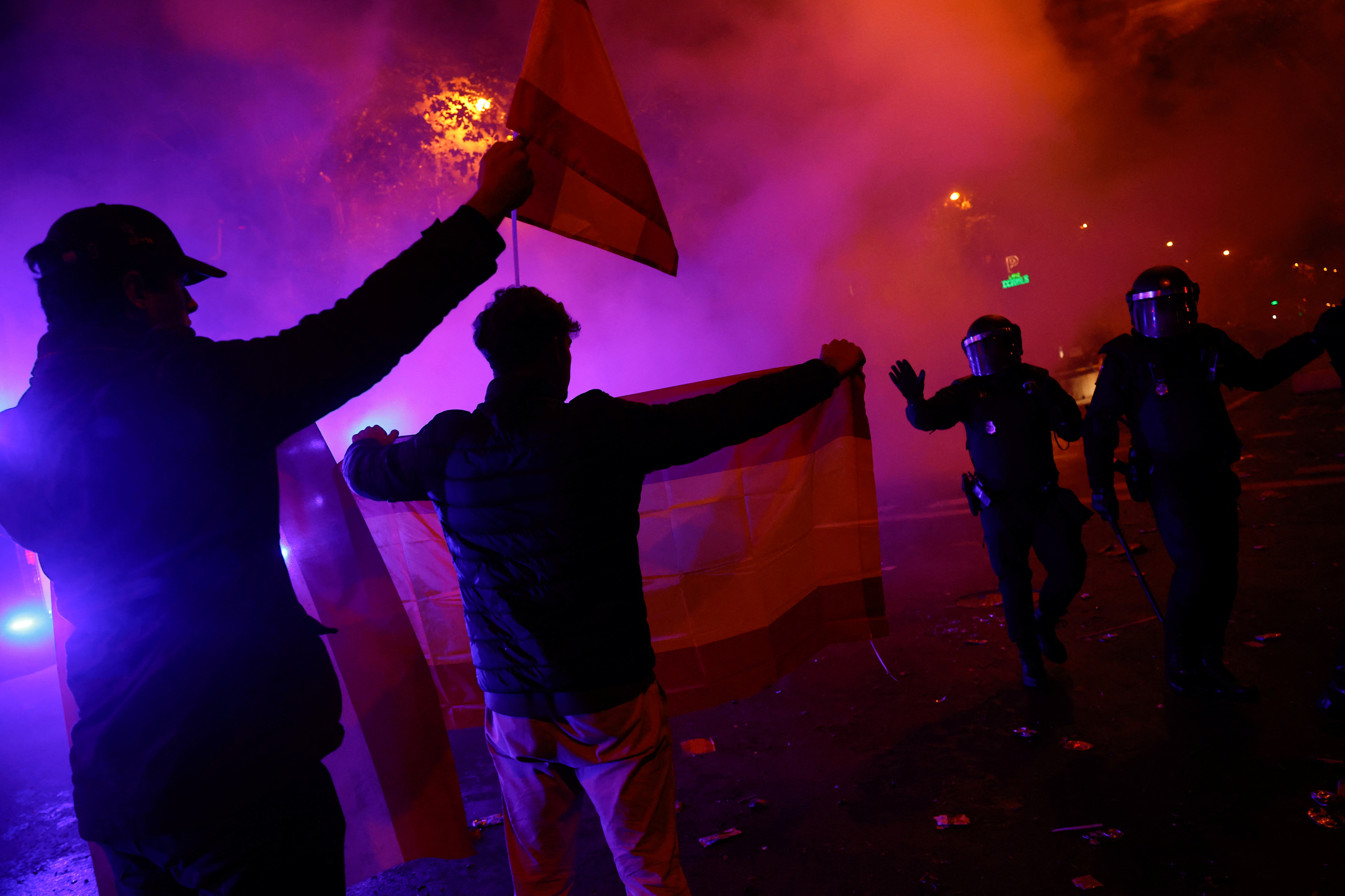 Protest against negotiations for amnesty of Catalan separatist leaders, in Madrid