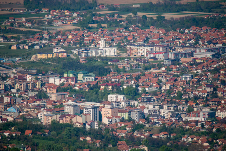 Panorama,Of,Loznica,Seen,From,The,Mountain,Gucevo.,City,Of