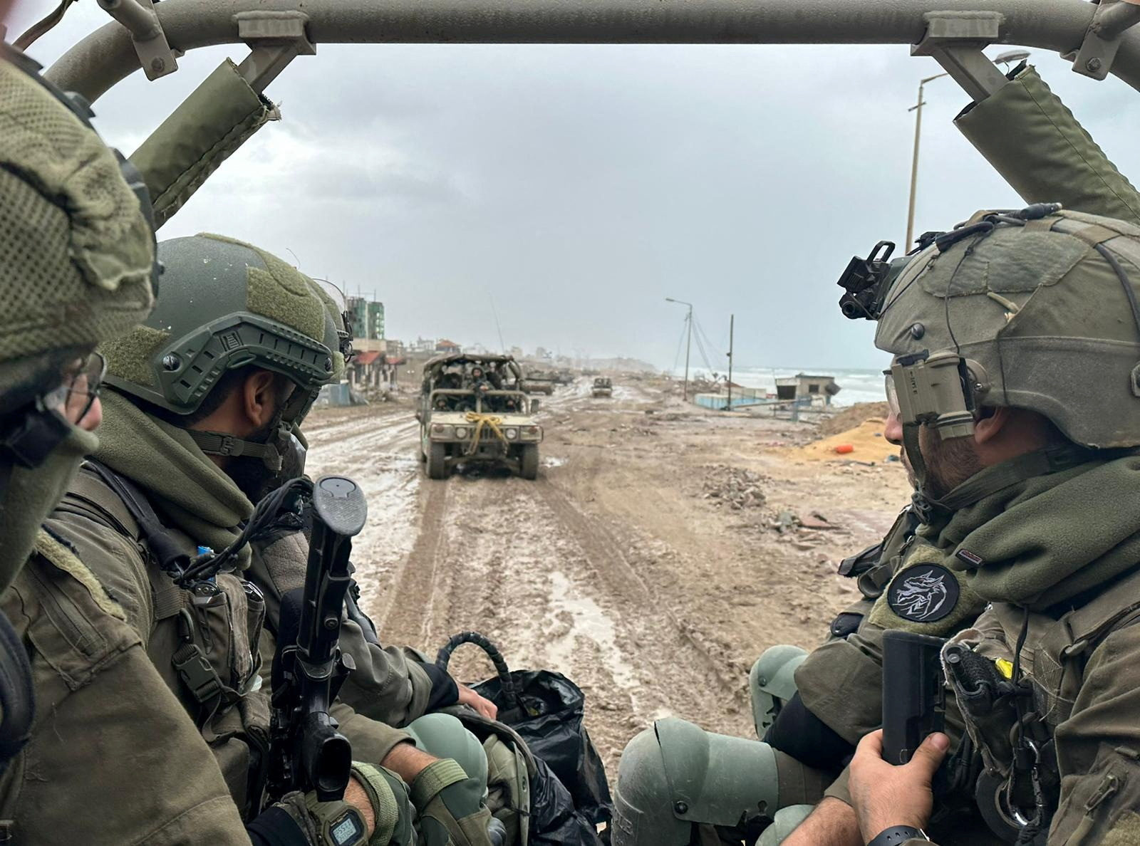Israeli soldiers operate in the Gaza Strip