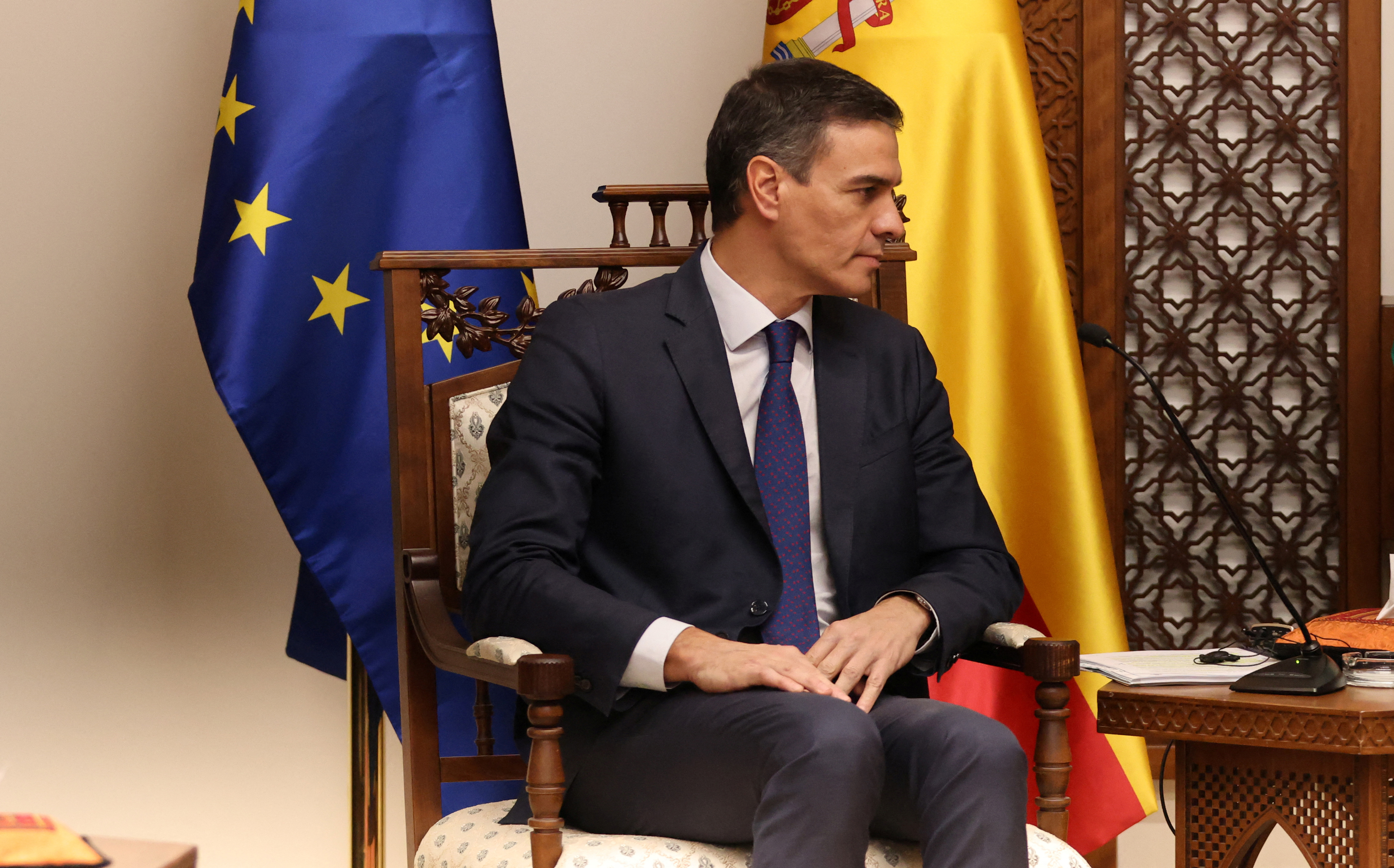 Prime ministers of Spain and Belgium meet Palestinian President Mahmoud Abbas