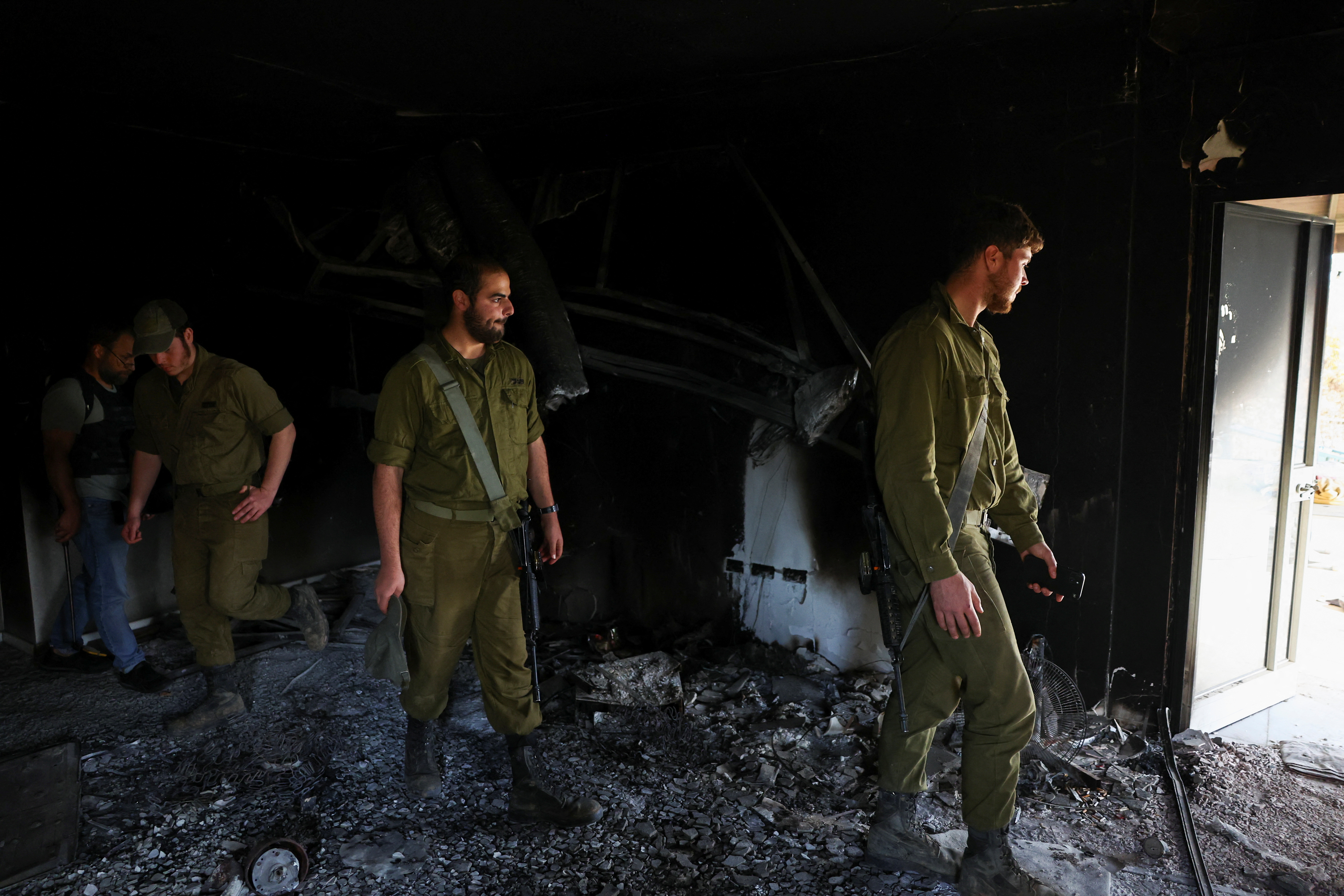 Kibbutz Beeri two months after October 7 attack by gunmen from Palestinian Islamist group Hamas