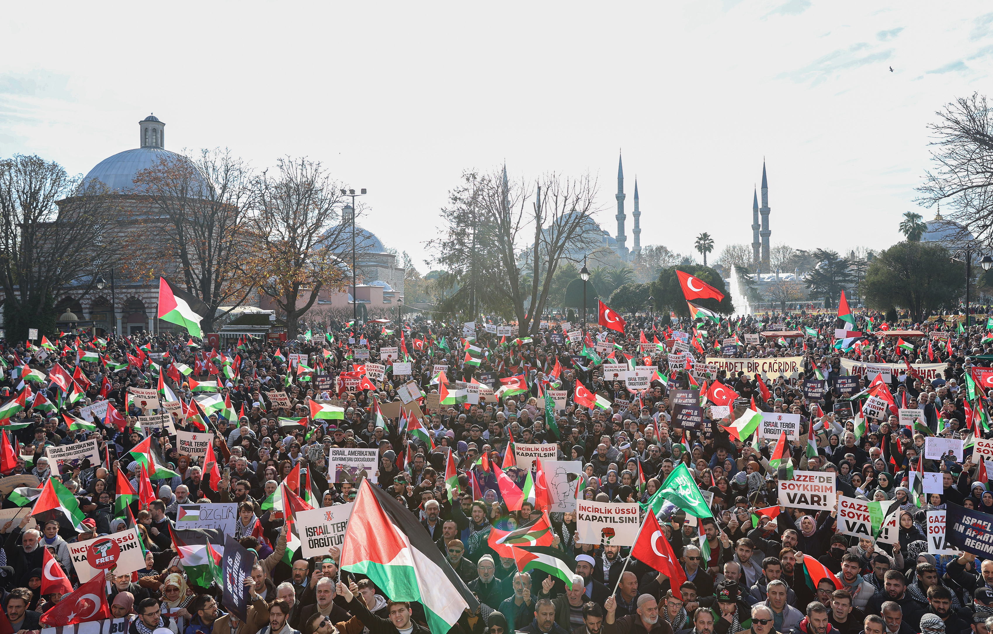 Veliki protest za Gazu u Istanbulu