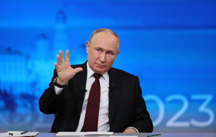 Russian President Putin holds his annual press conference in Moscow