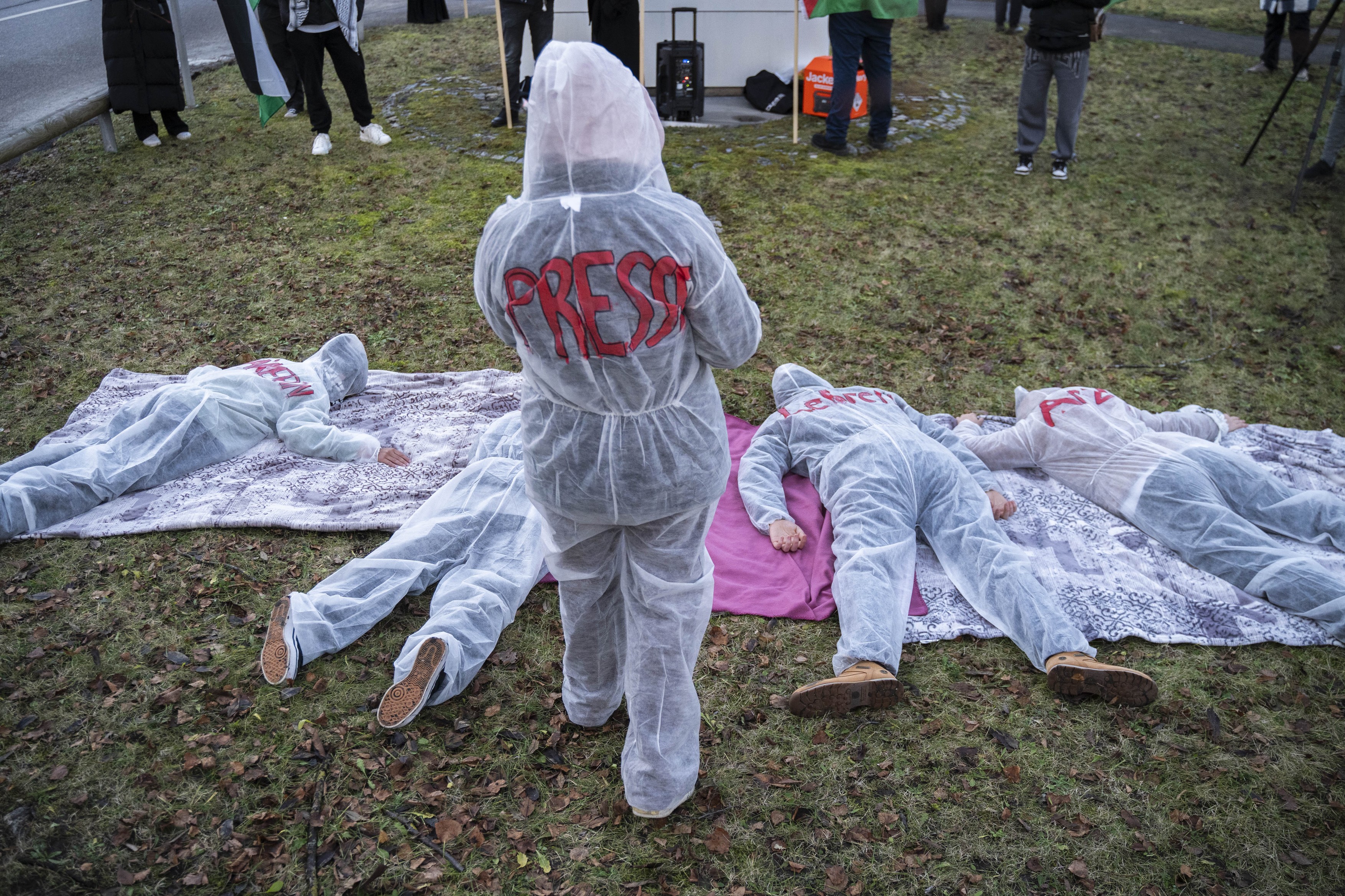 Demonstration gegen Waffenlieferungen am Israel bei Rheinmetall München