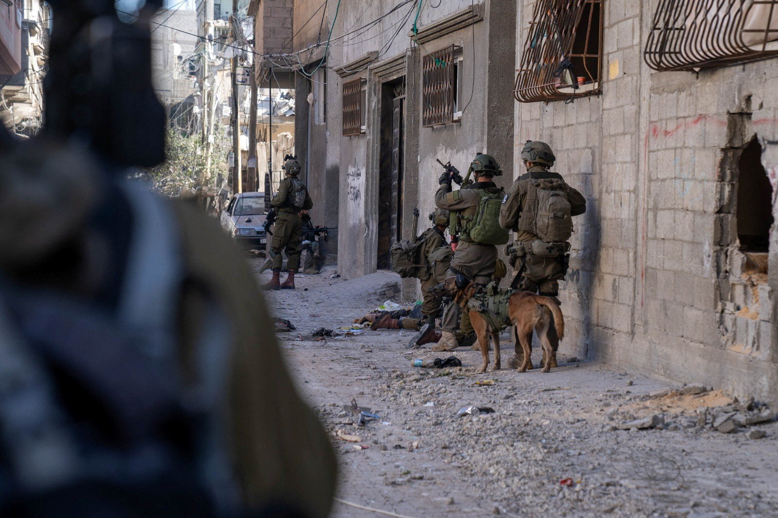 Israeli soldiers operate in the Gaza Strip