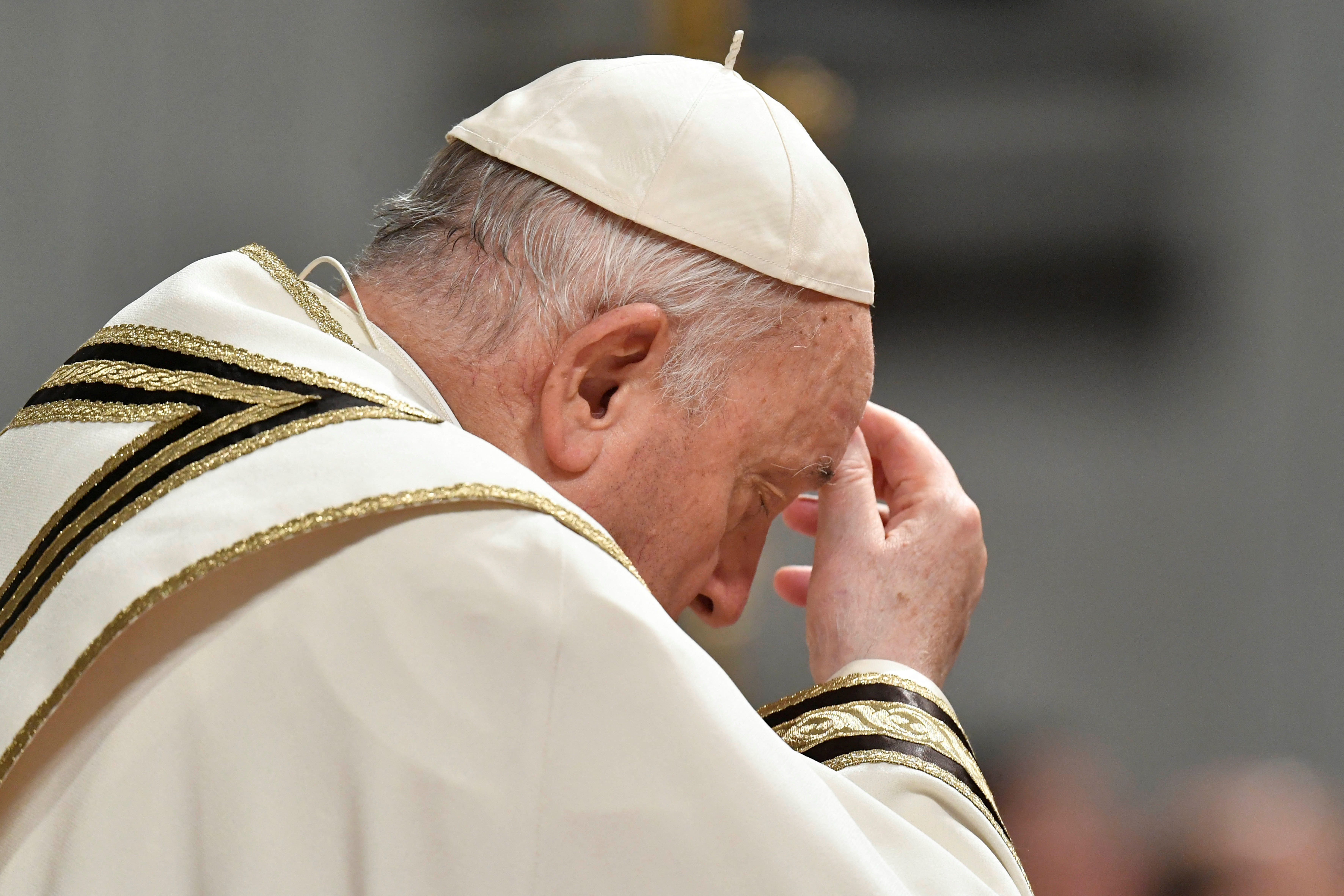 Pope Francis celebrates Christmas Eve mass in St. Peter's Basilica at the Vatican