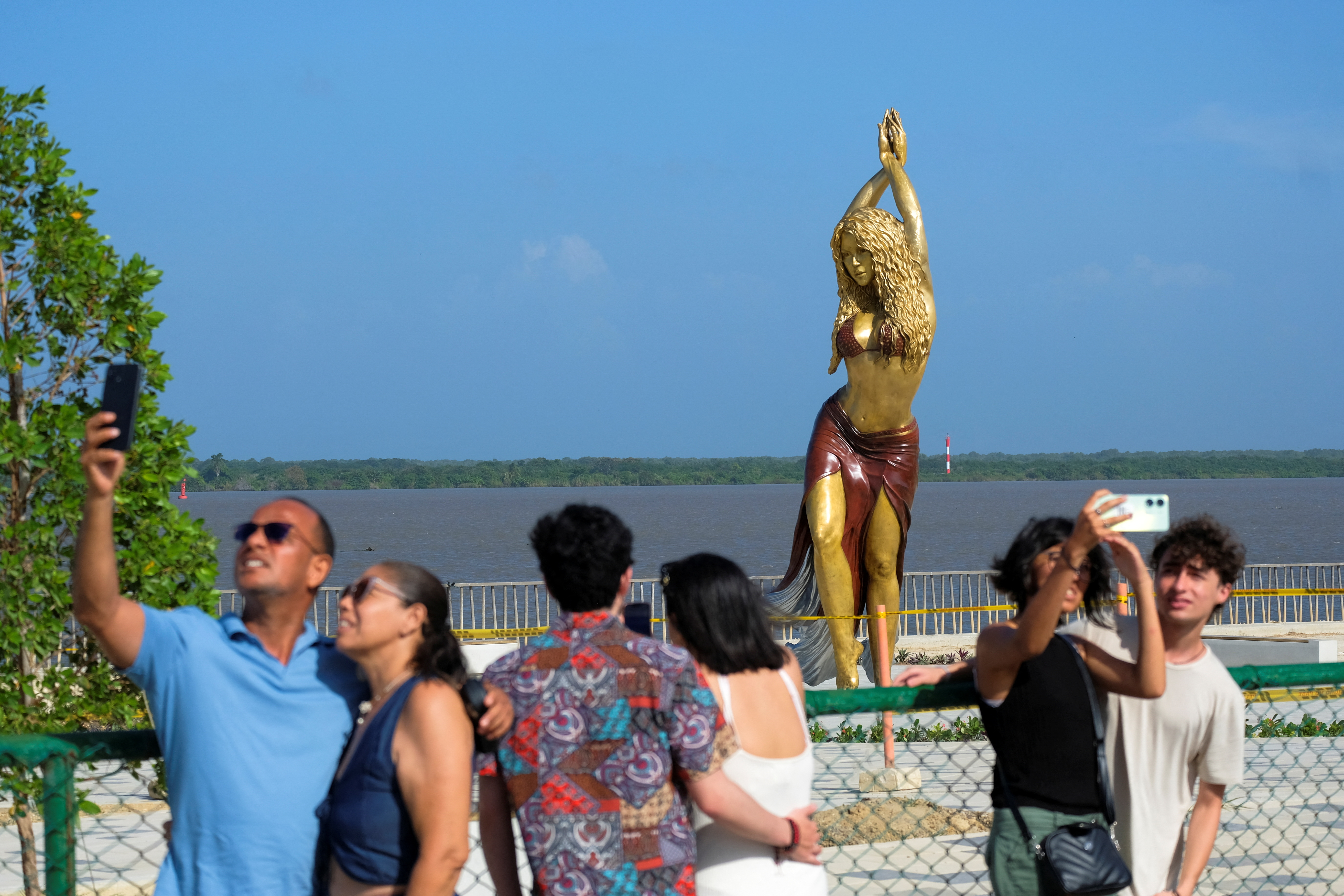 Statue of Colombian singer Shakira is unveiled in Barranquilla