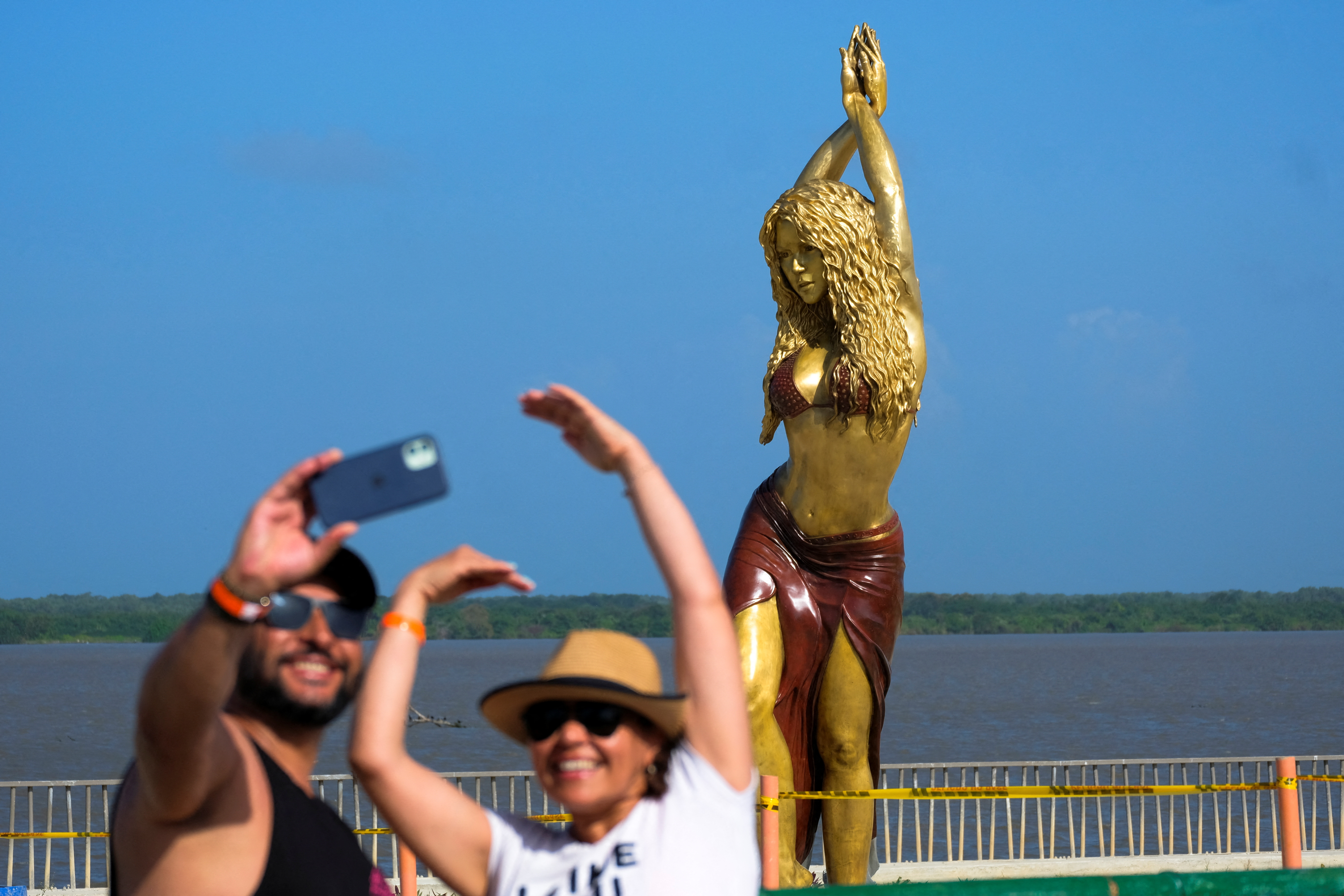Statue of Colombian singer Shakira is unveiled in Barranquilla