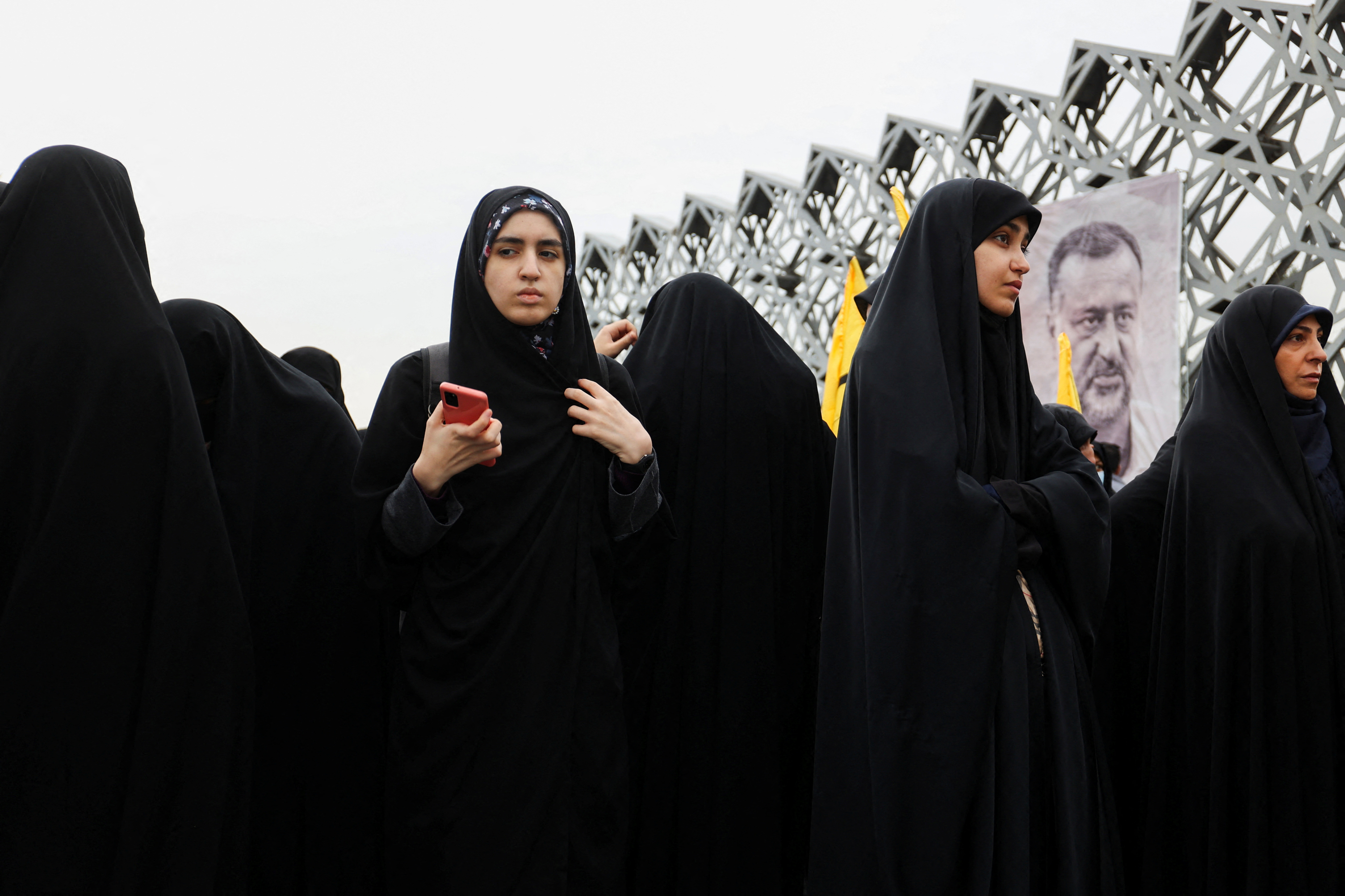 Funeral of senior adviser for Iran's Revolutionary Guards, Sayyed Razi Mousavi, in Tehran