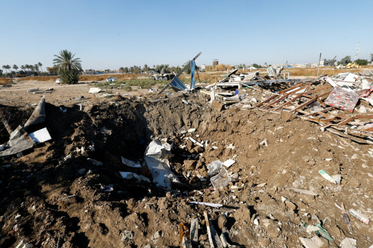 Aftermath of a U.S. airstrike in Hilla