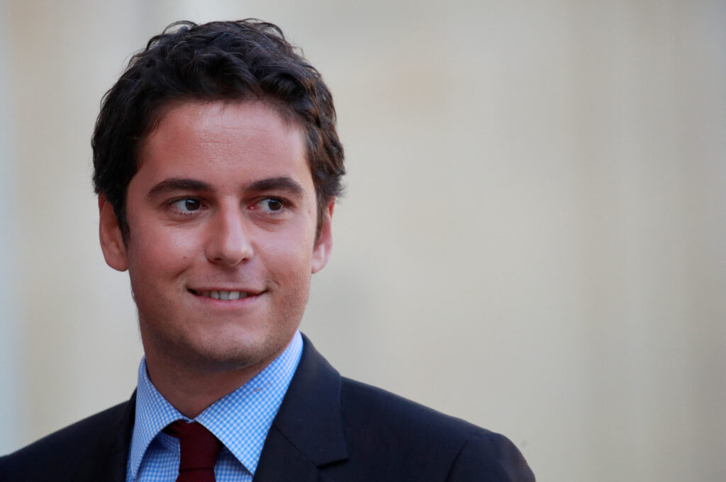 Gabriel Attal -FILE PHOTO: Gabriel Attal, newly-named French Junior Education Minister, arrives to attend to attend the weekly cabinet meeting at the Elysee Palace in Paris