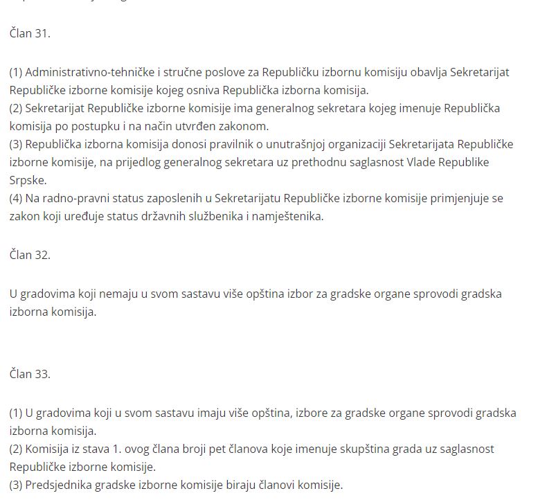 izborni zakon rs13