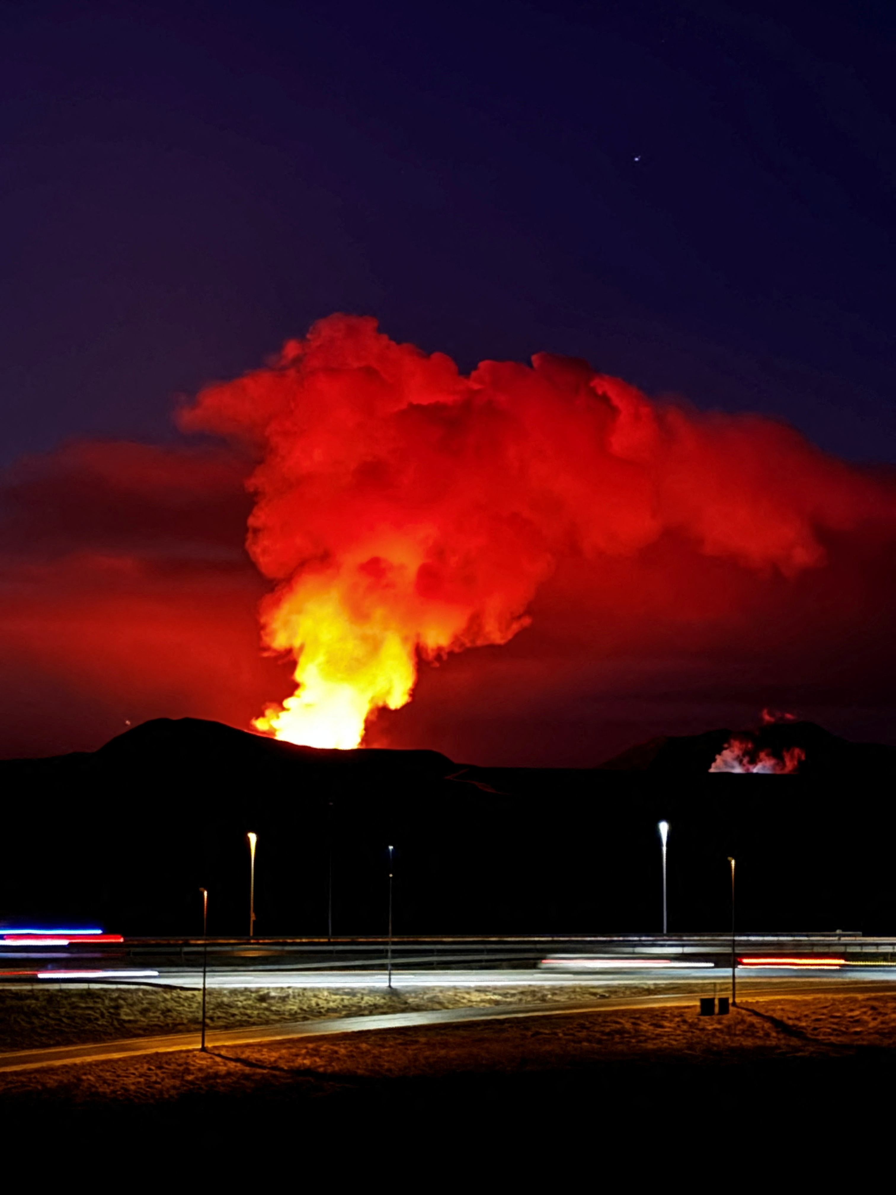 Volcano eruption in Grindavik