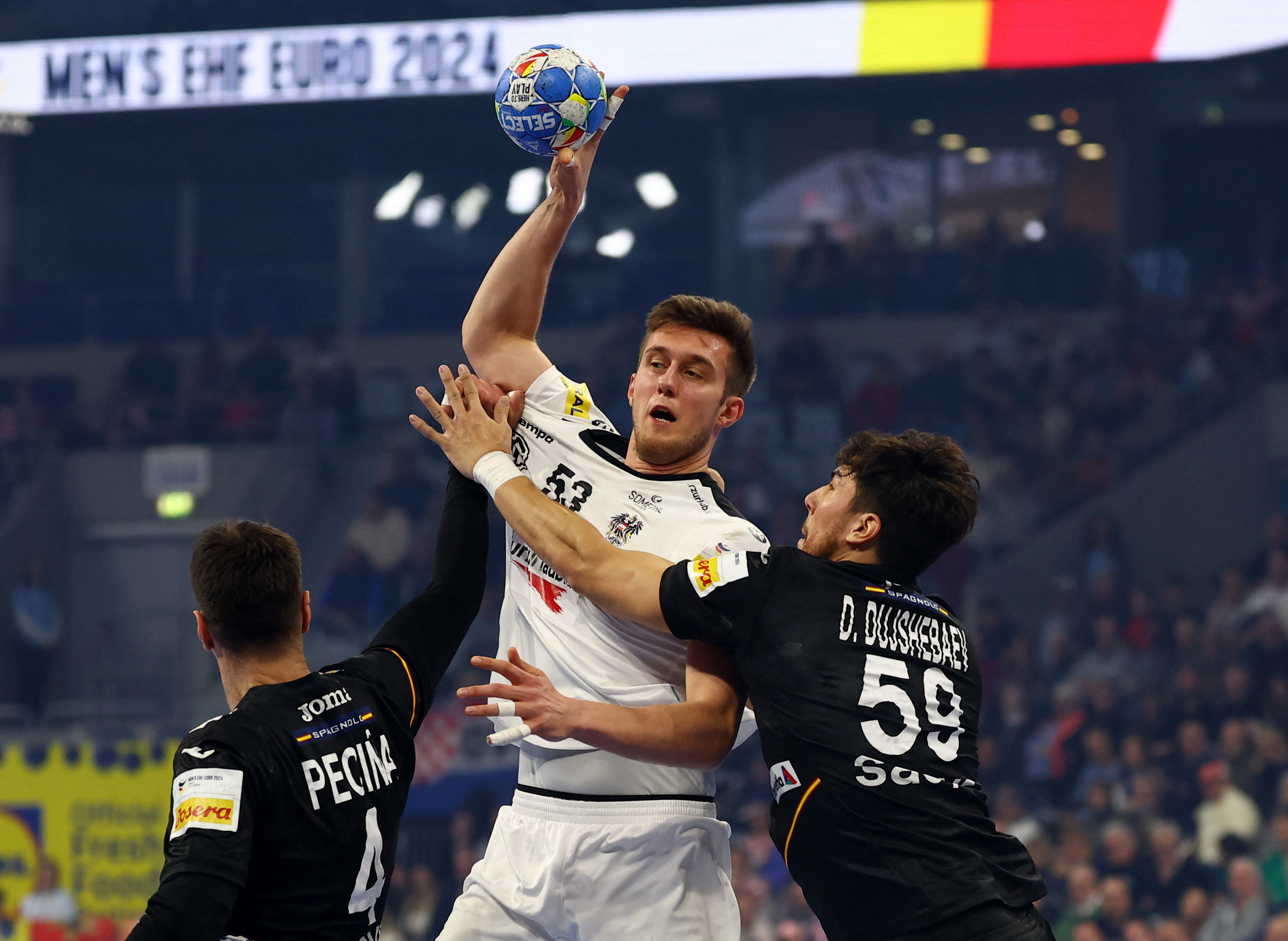 EHF 2024 Men's European Handball Championship - Preliminary Round - Group B - Spain v Austria