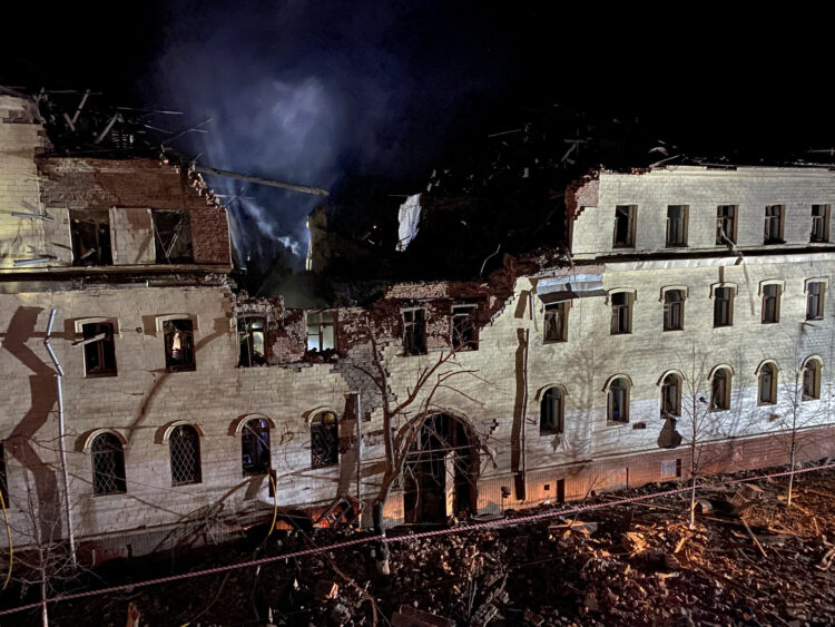 Aftermath of a Russian missile attack in Kharkiv