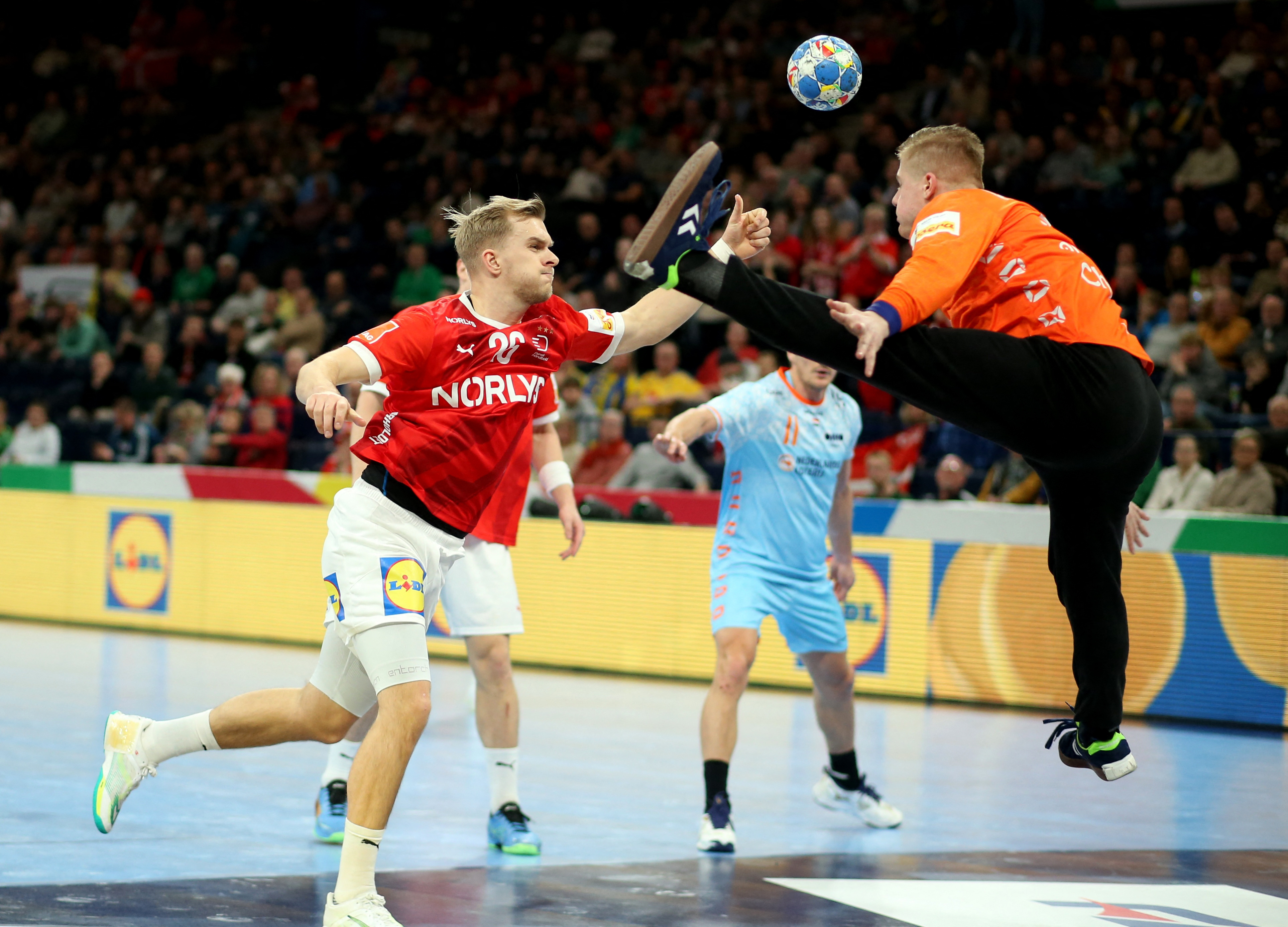 EHF 2024 Men's European Handball Championship - Main Round - Denmark v Netherlands