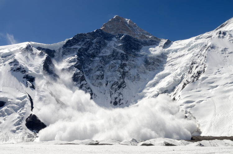 Avalanche,From,Khan,Tengri,Peak,,Central,Tian,Shan,,Kazakhstan,-