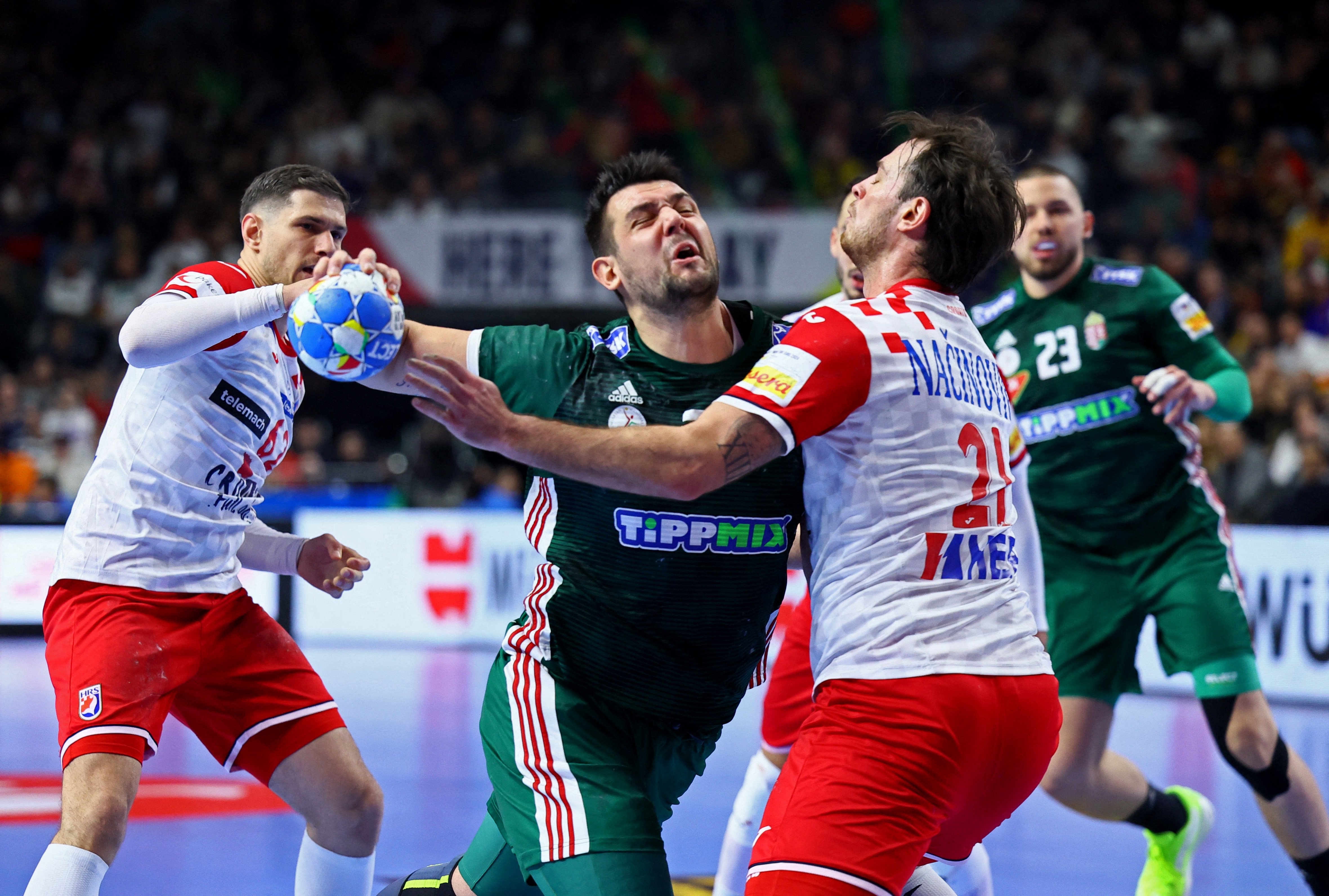 EHF 2024 Men's European Handball Championship - Main Round - Hungary v Croatia