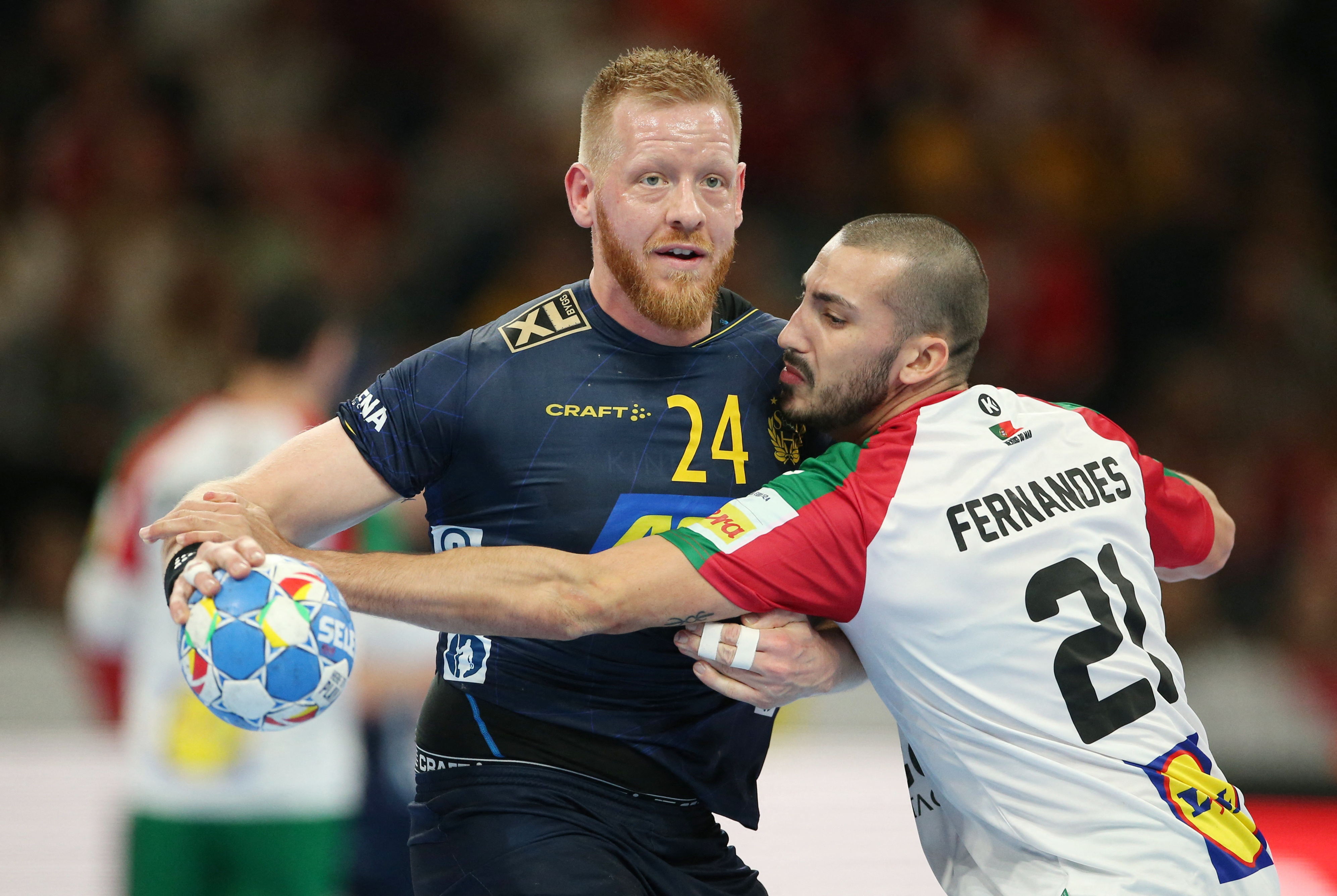 EHF 2024 Men's European Handball Championship - Main Round - Sweden v Portugal