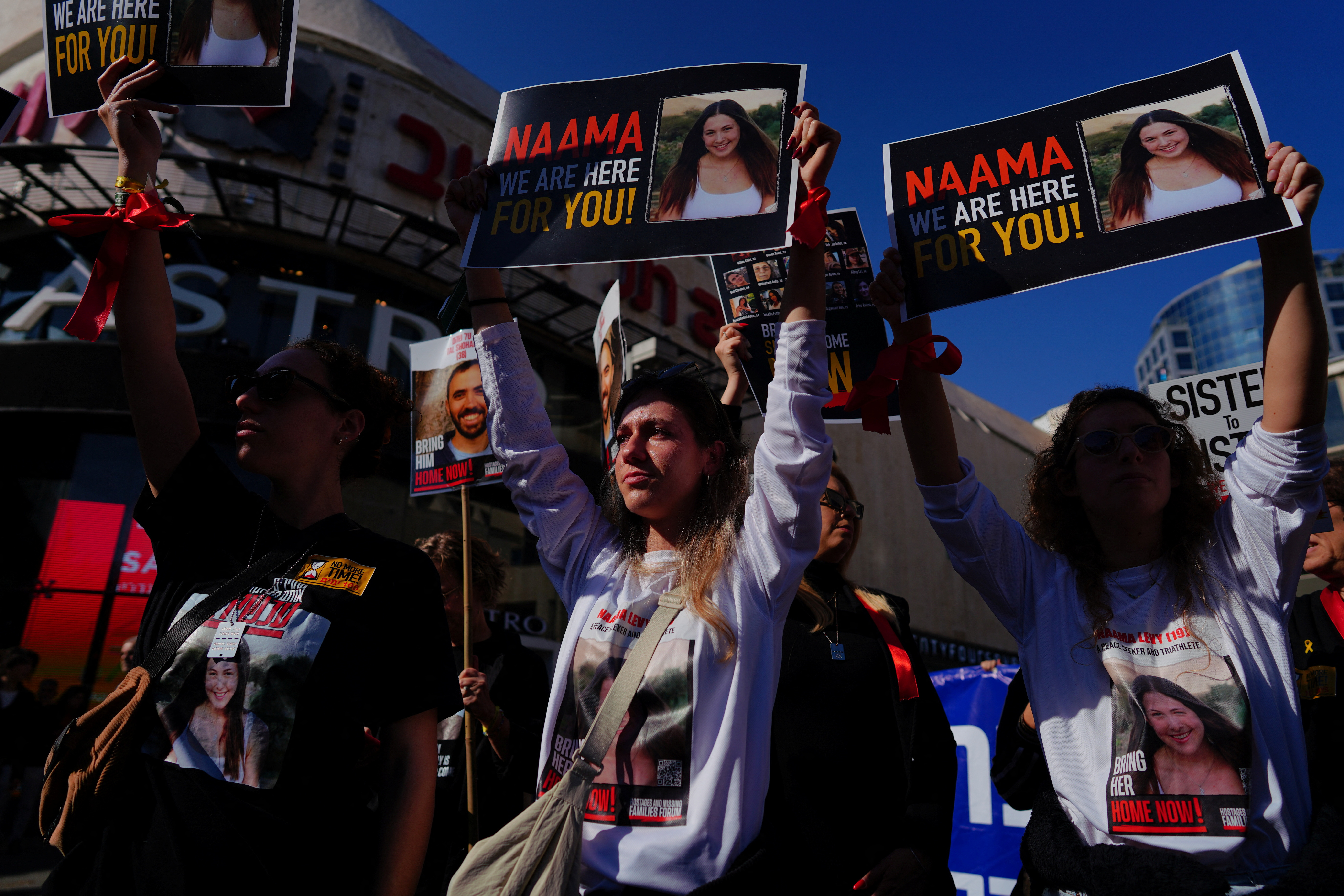 Protest to call for the immediate release of hostages kidnapped on the deadly October 7 attack, in Tel Aviv
