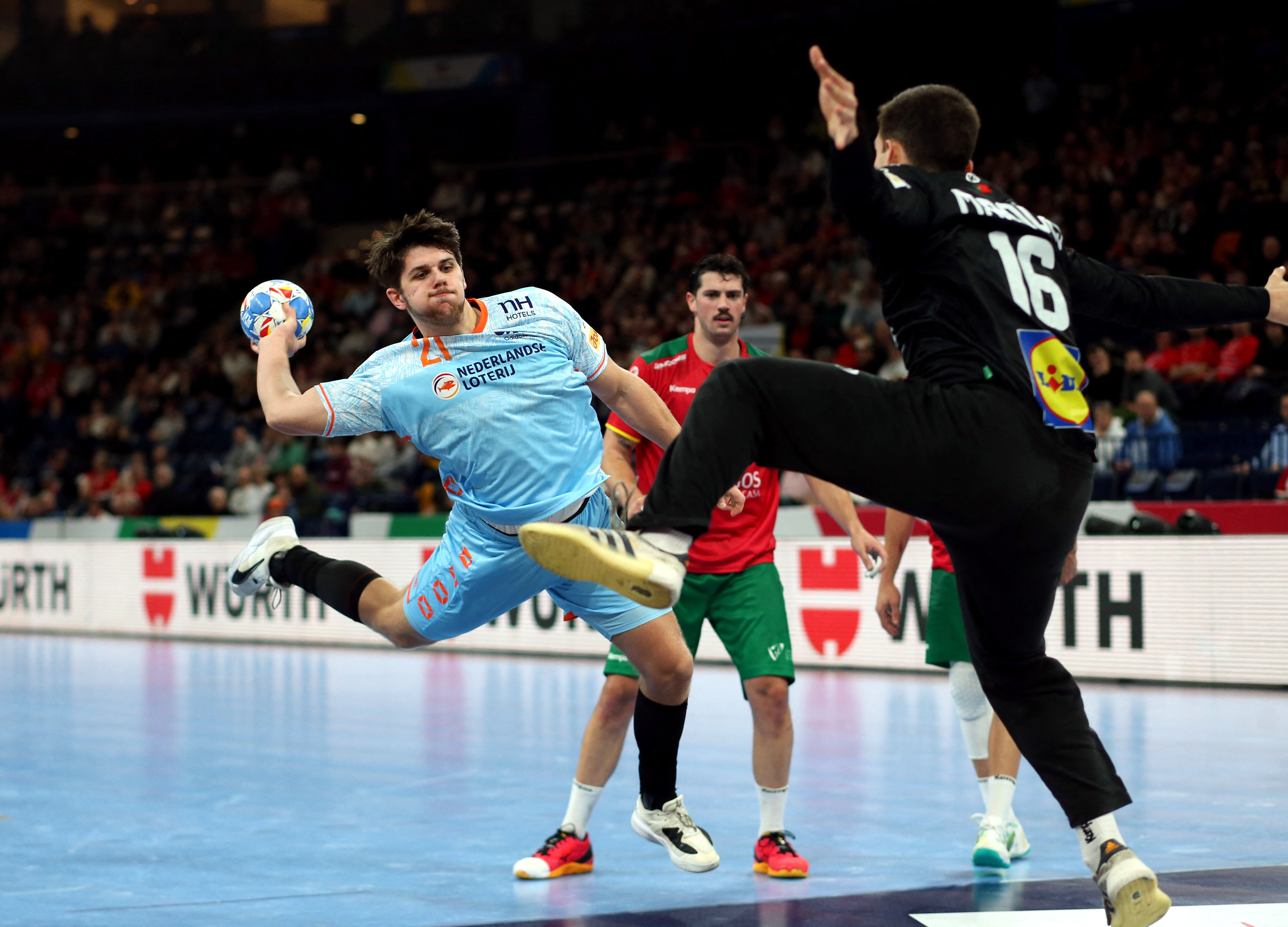 EHF 2024 Men's European Handball Championship - Main Round - Netherlands v Portugal