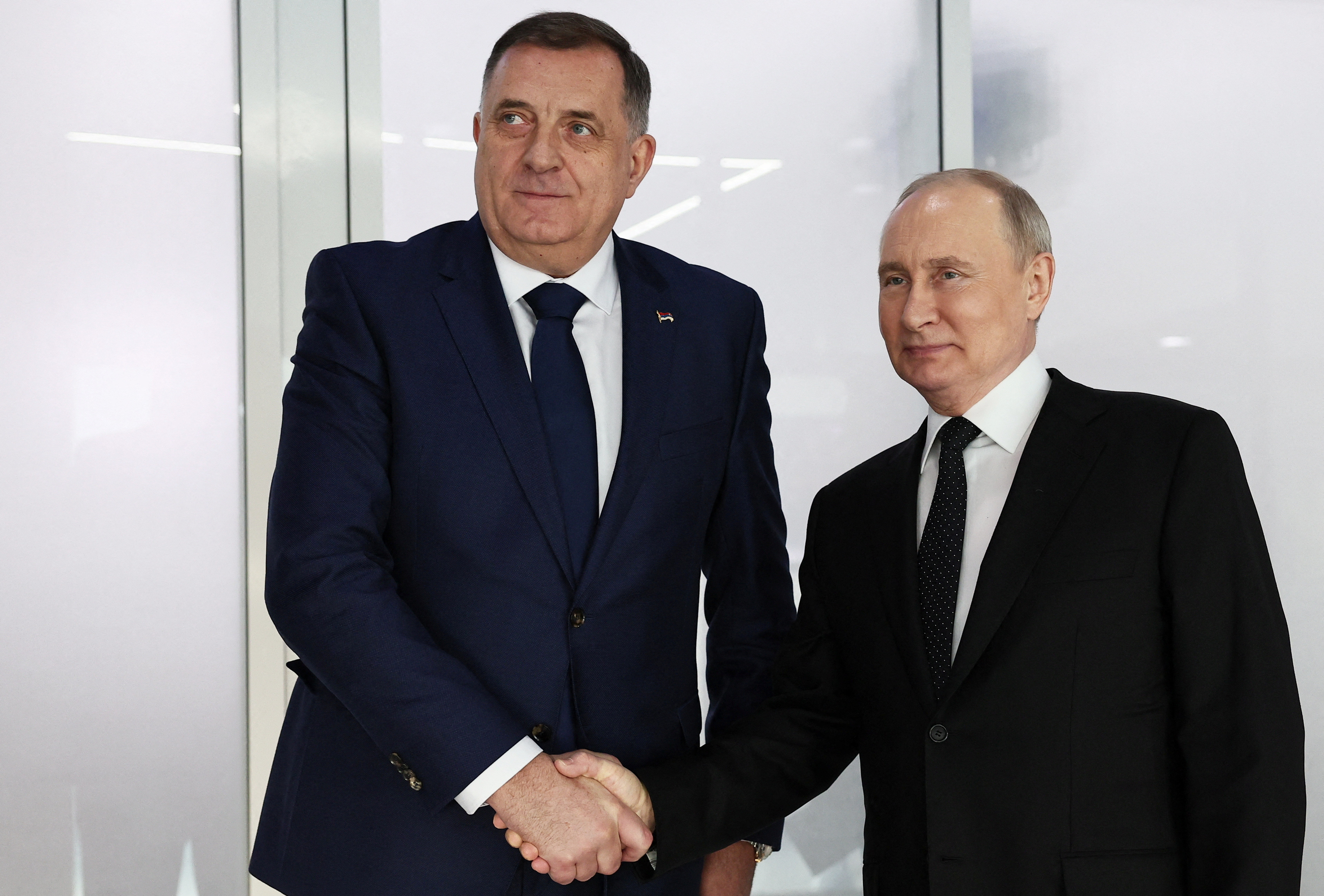 Russian President Vladimir Putin meets Bosnian Serb leader Milorad Dodik in Kazan