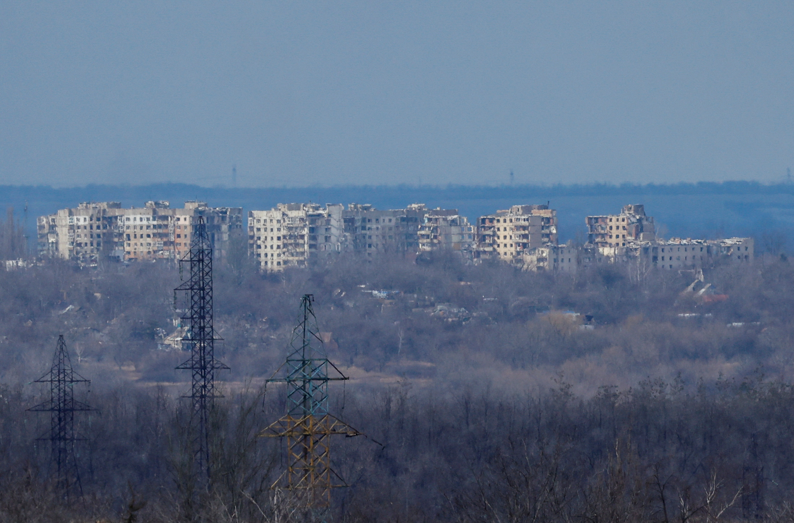 A view shows Avdiivka town