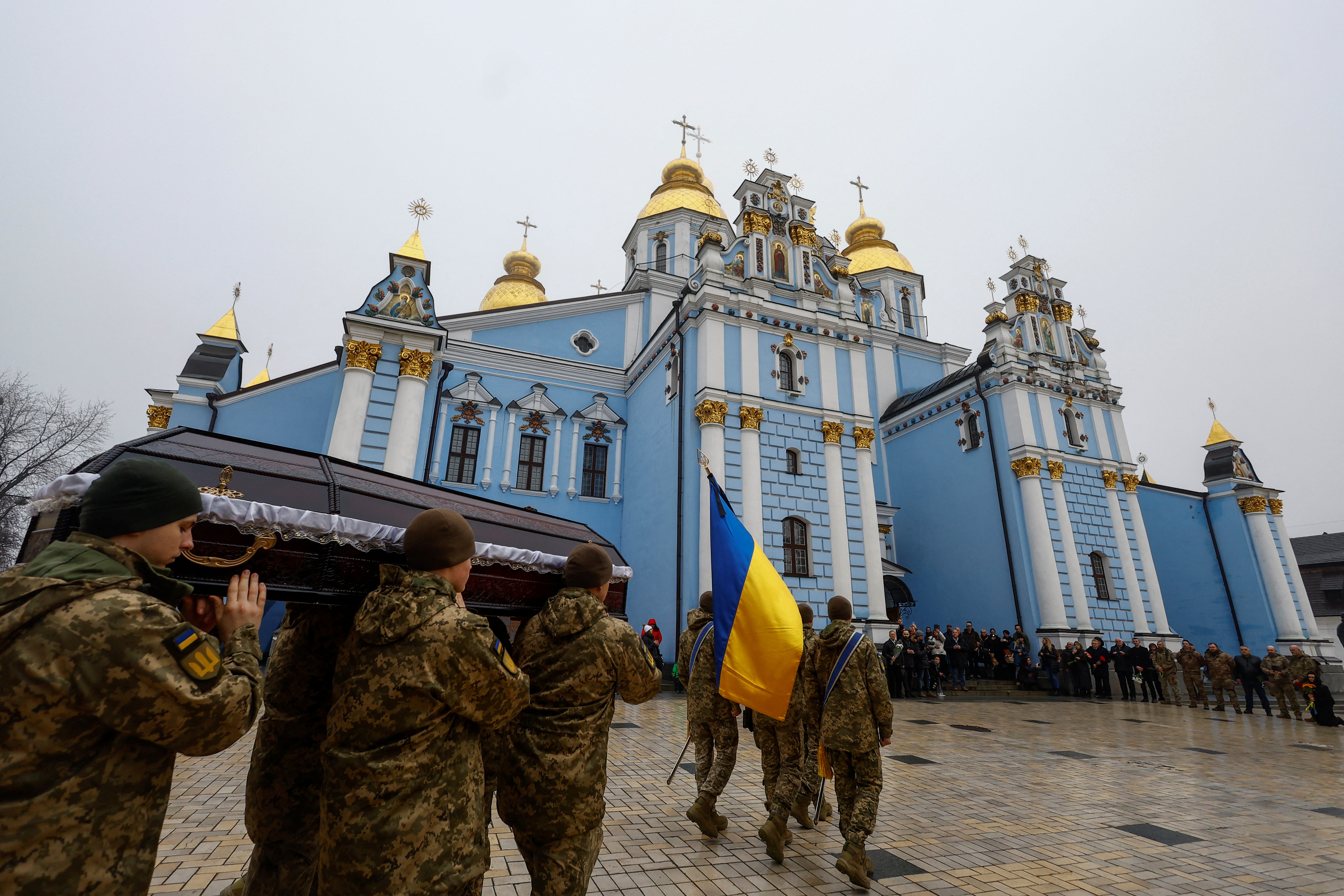 Funeral of German volunteer combat medic of the Ukrainian Armed Forces Diana Savita Wagner in Kyiv