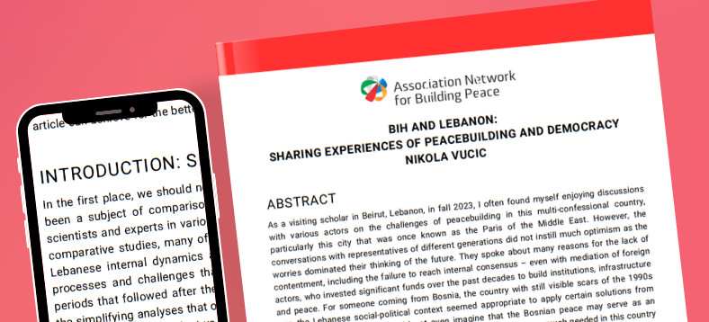 Rad objavljen na Mreži za izgradnju mira uz podršku CPCD-a