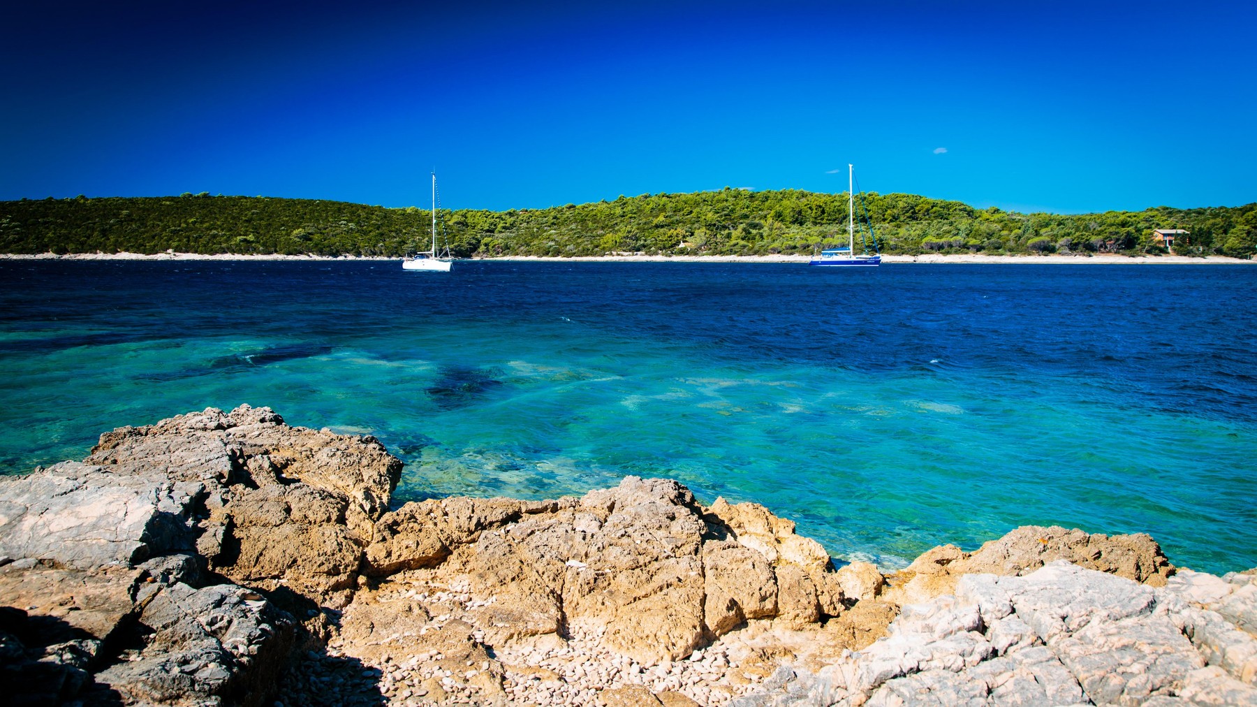a sunny day at the sea in Croatia