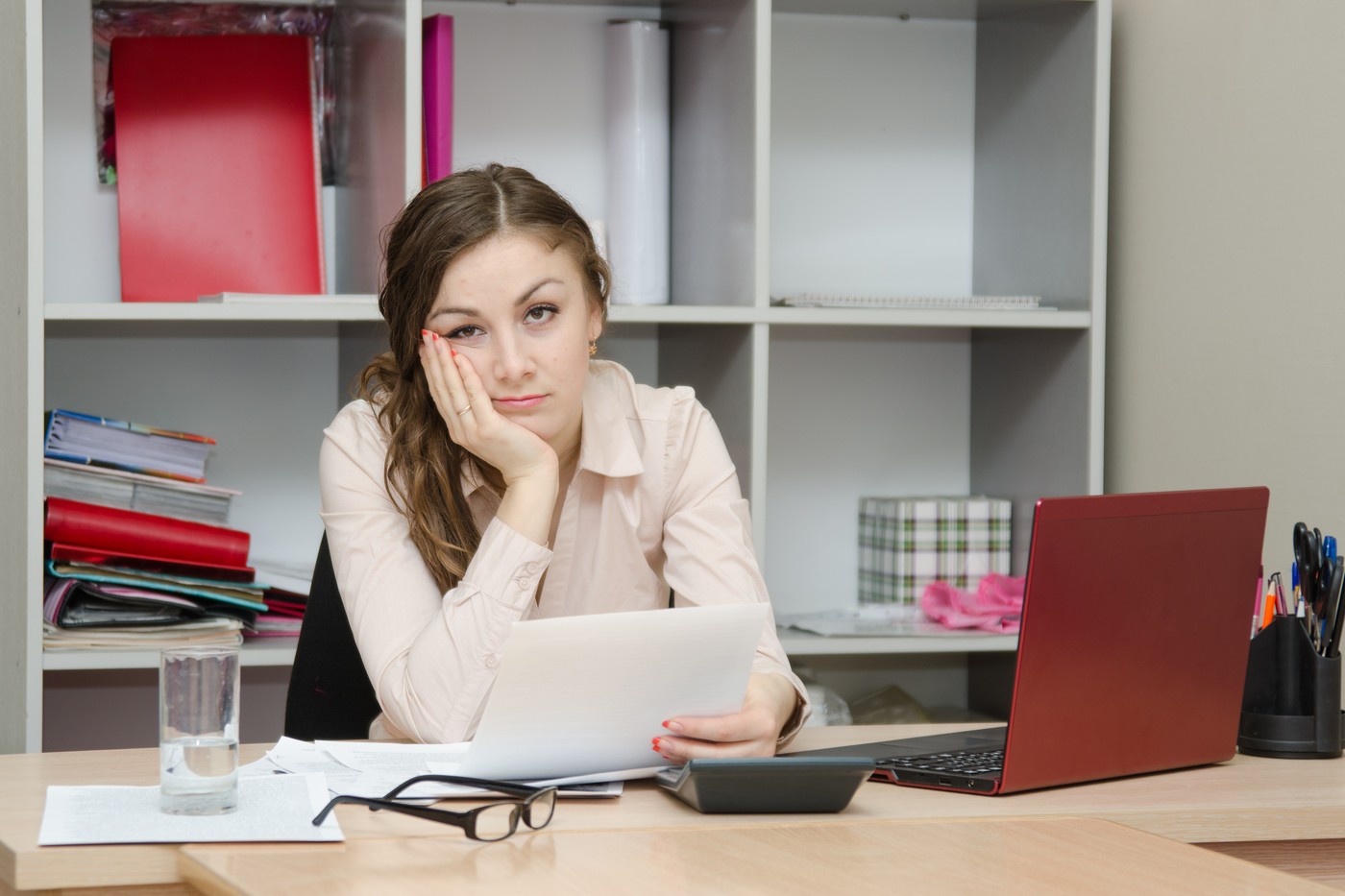 business woman,tired,bored,office assistant